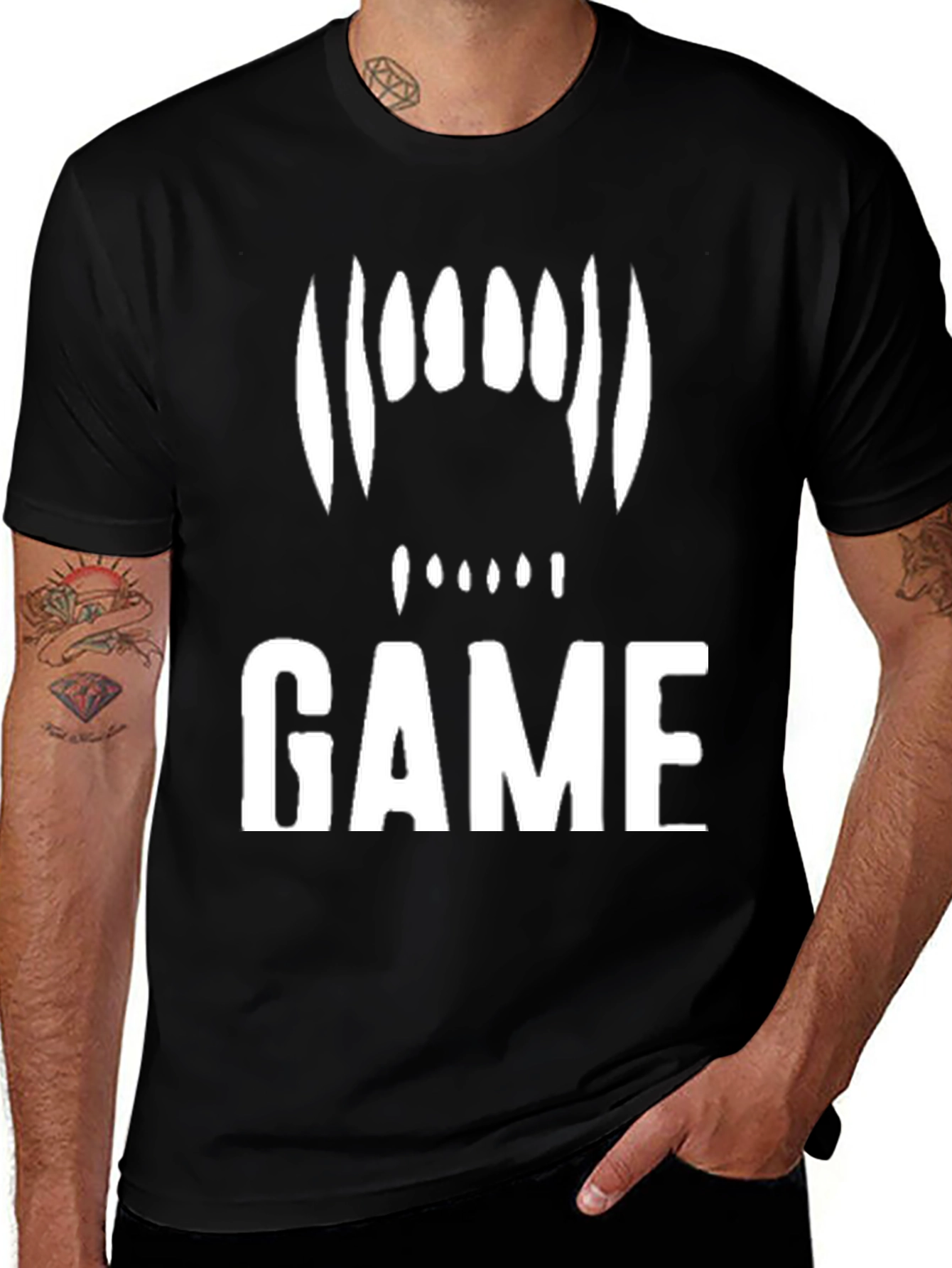 Variant 8 of Gamer's Bite T-Shirt - Black Graphic Tee