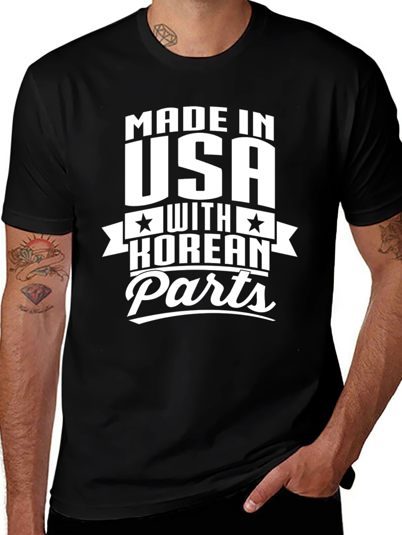 Variant 9 of Made in USA with Korean Parts Graphic Tee