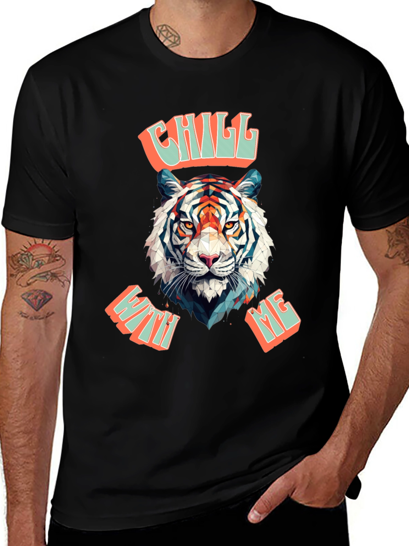 Variant 25 of Chill With Me Tiger Graphic Tee