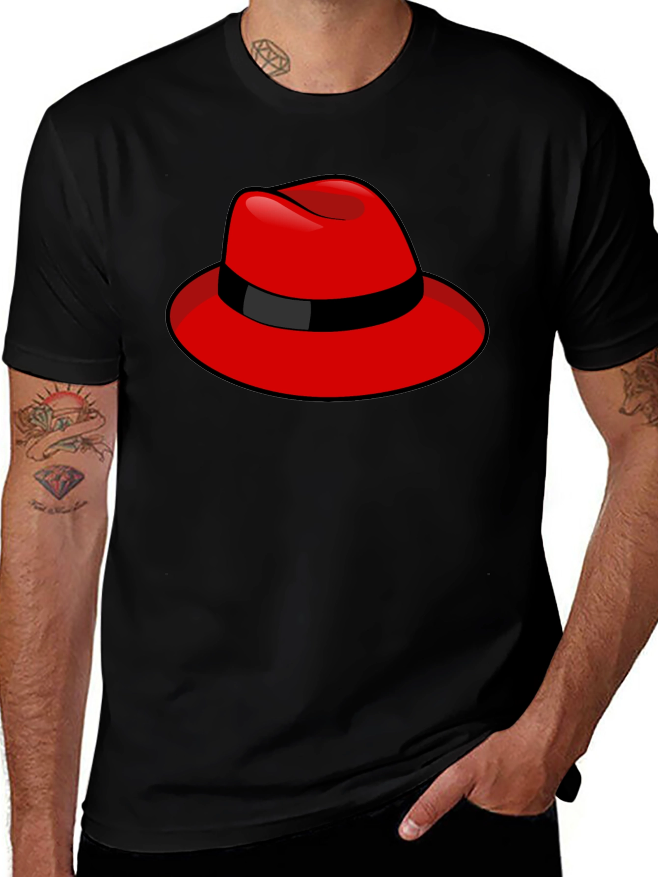 Variant 10 of Red Hat Graphic T-Shirt - Stylish & Comfortable