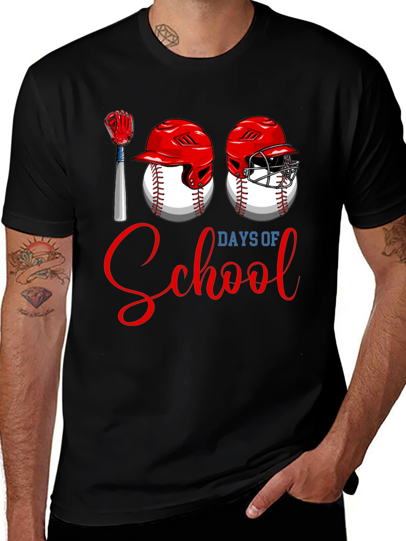 Variant 24 of 100 Days of School Baseball T-Shirt