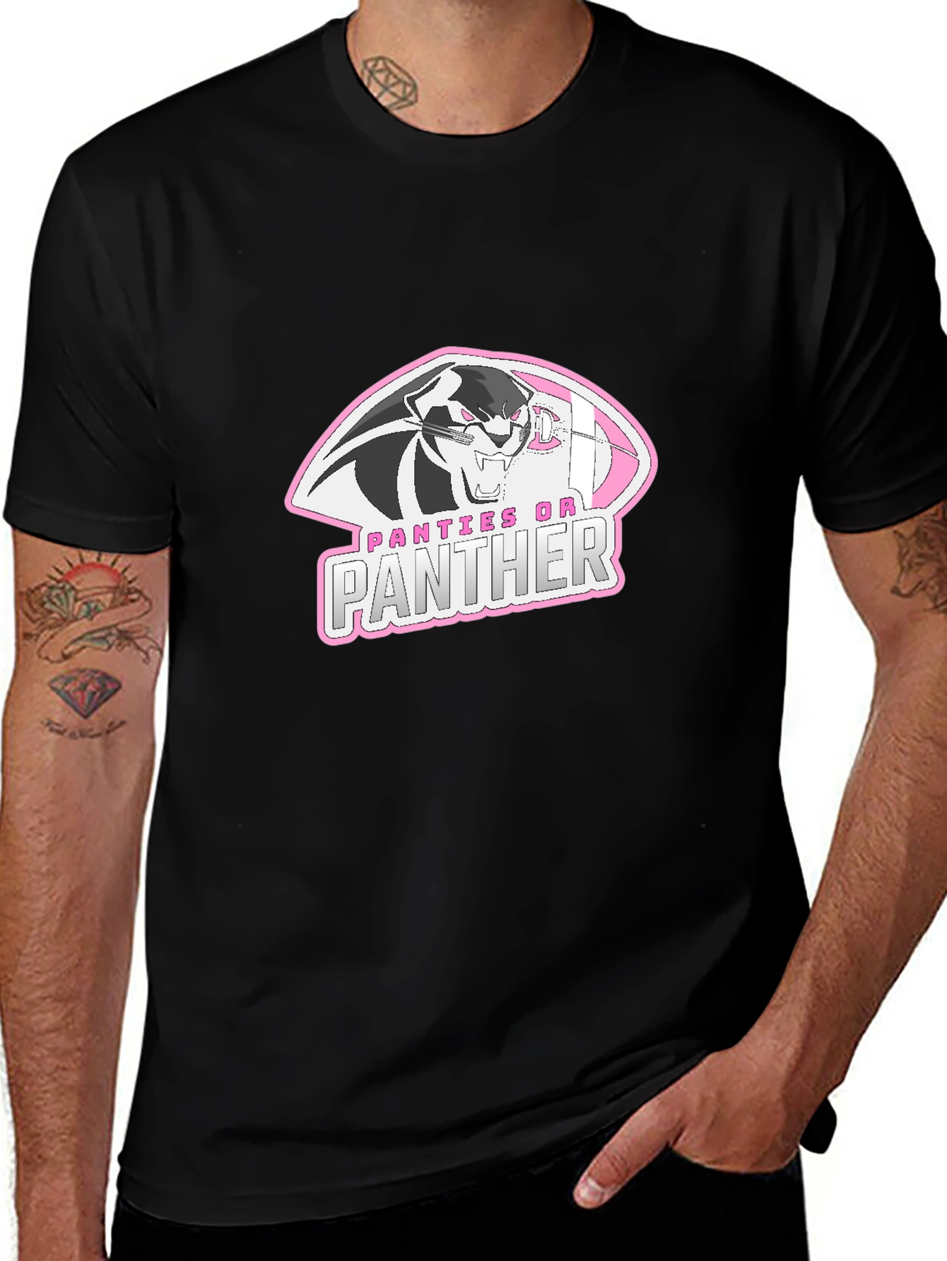 Variant 24 of Panties On Panther Black Graphic Tee