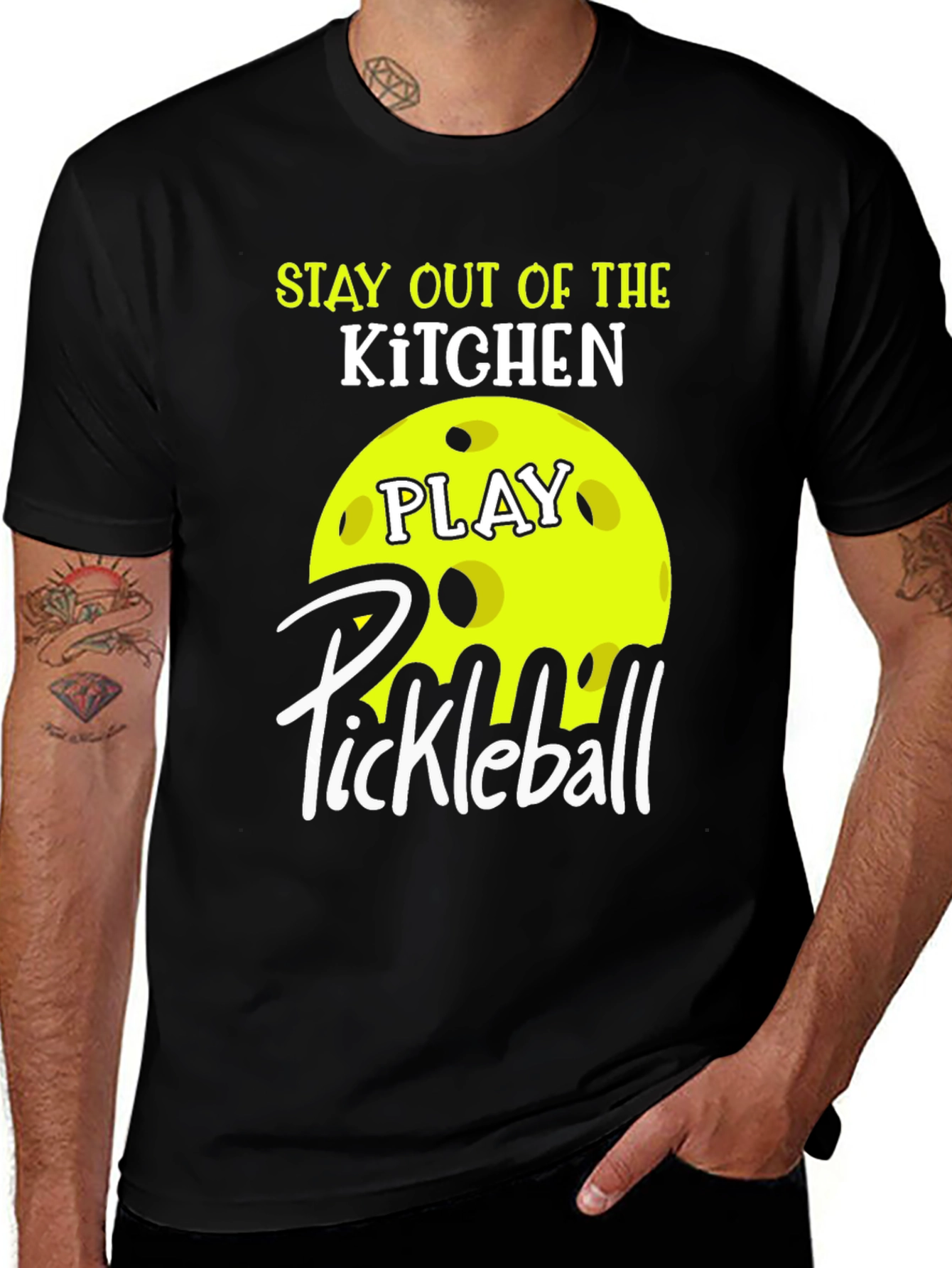 Variant 29 of Stay Out of the Kitchen Play Pickleball T-Shirt