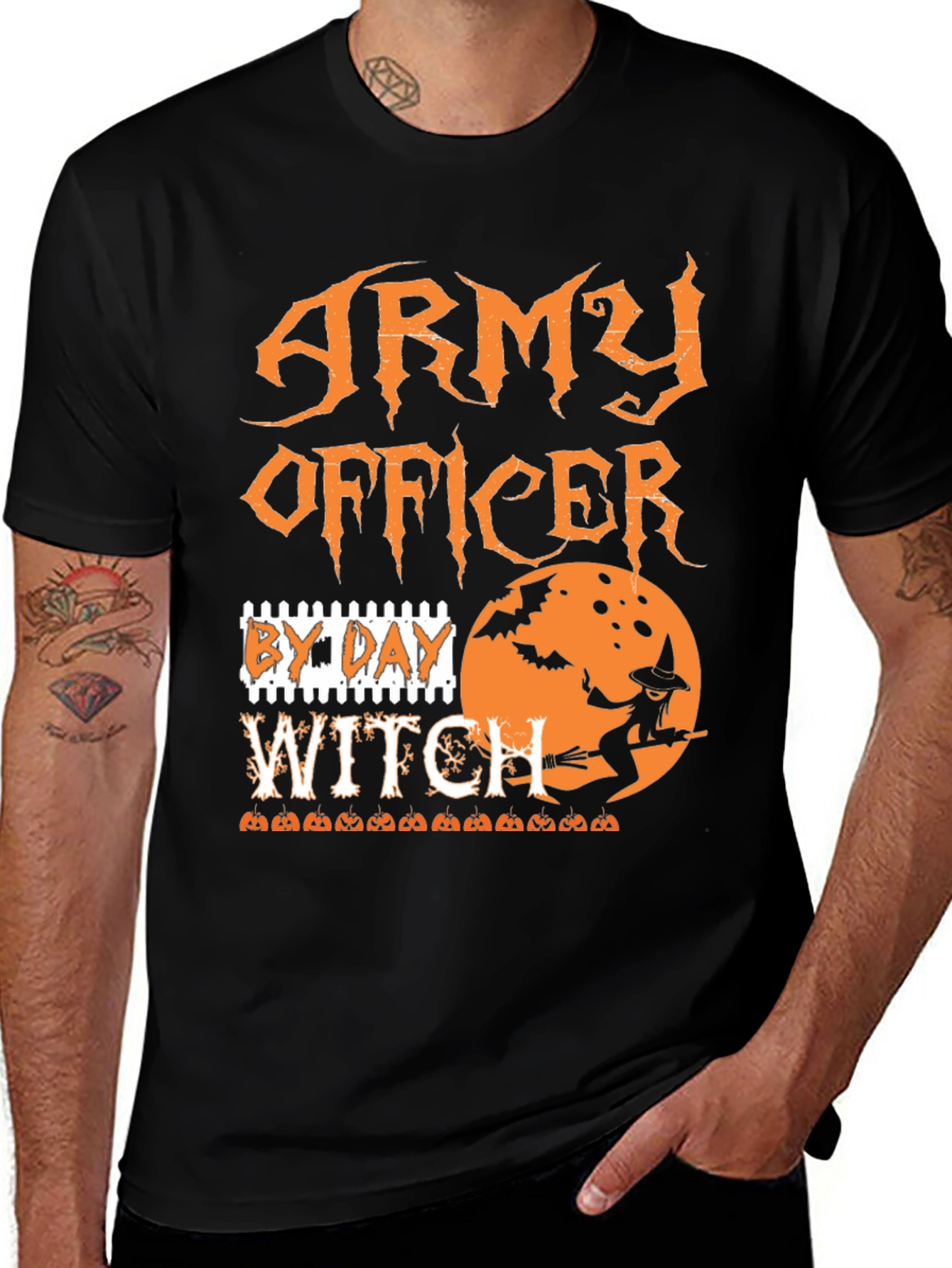 Variant 19 of Army Officer By Day Witch T-Shirt
