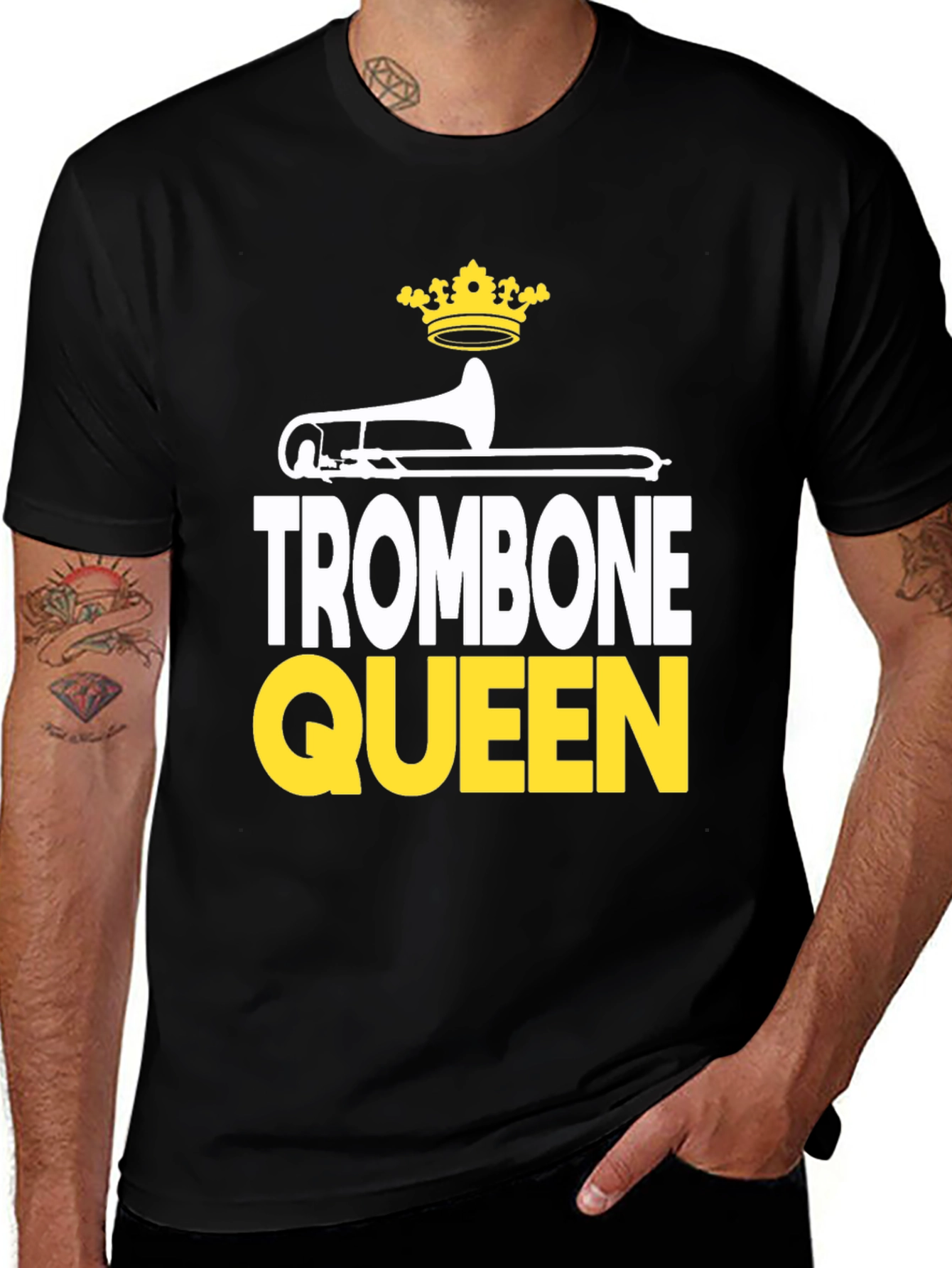 Variant 26 of Trombone Queen Graphic Tee - Band Lover Apparel