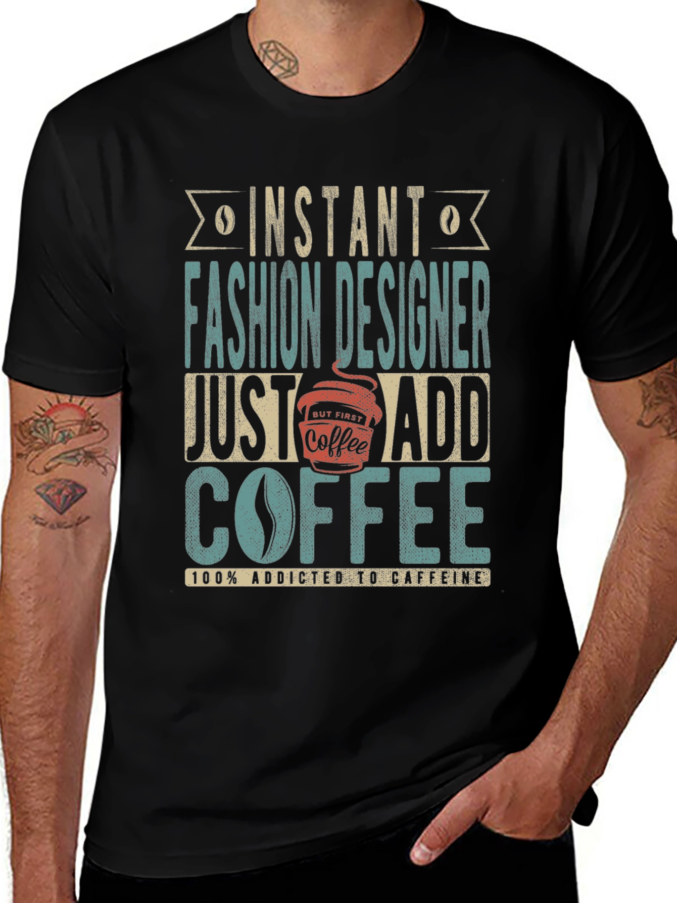 Variant 13 of Instant Fashion Designer Coffee Addict T-Shirt