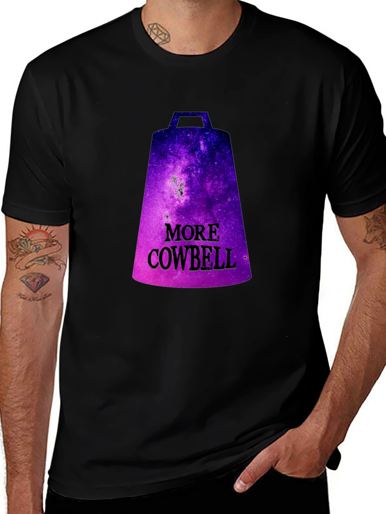 Variant 27 of More Cowbell Galaxy T-Shirt - Funny Music Lover Tee