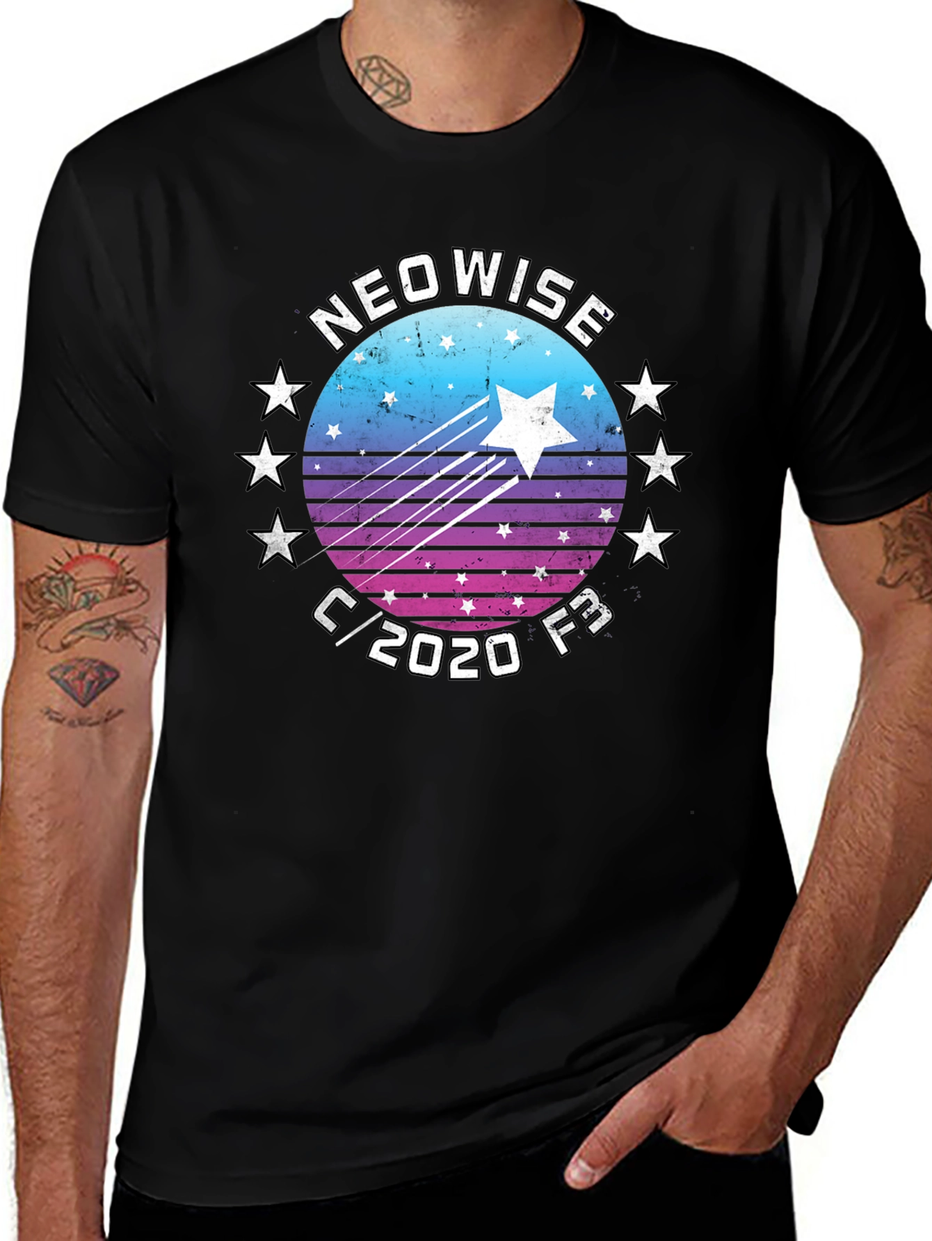 NEOWISE C/2020 F3 Comet Graphic Tee - Retro Style