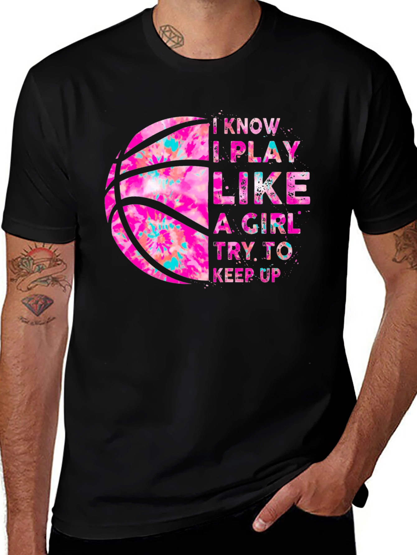 Variant 9 of I Play Like a Girl Basketball T-Shirt