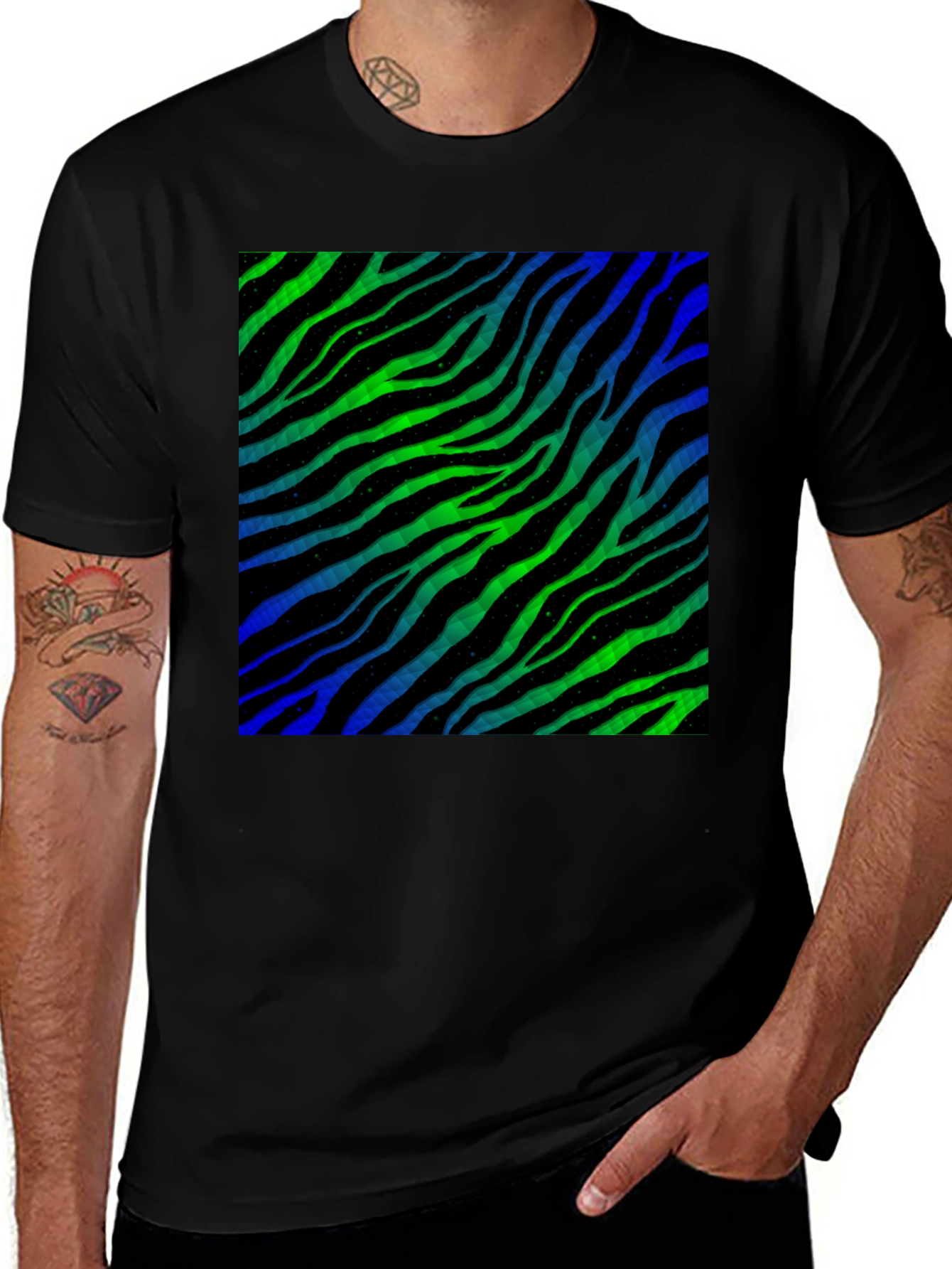 Variant 17 of Zebra Stripe Pattern T-Shirt