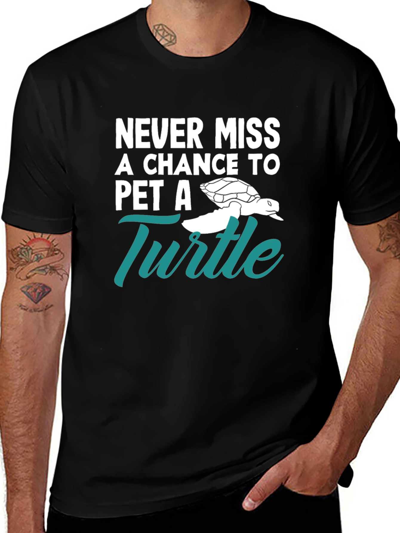 Variant 26 of Never Miss a Chance to Pet a Turtle T-Shirt