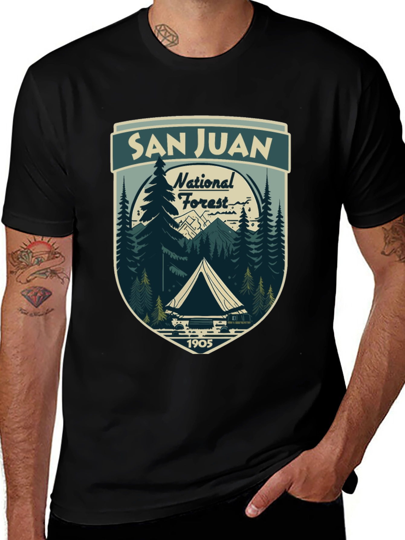 San Juan National Forest Camping T-Shirt