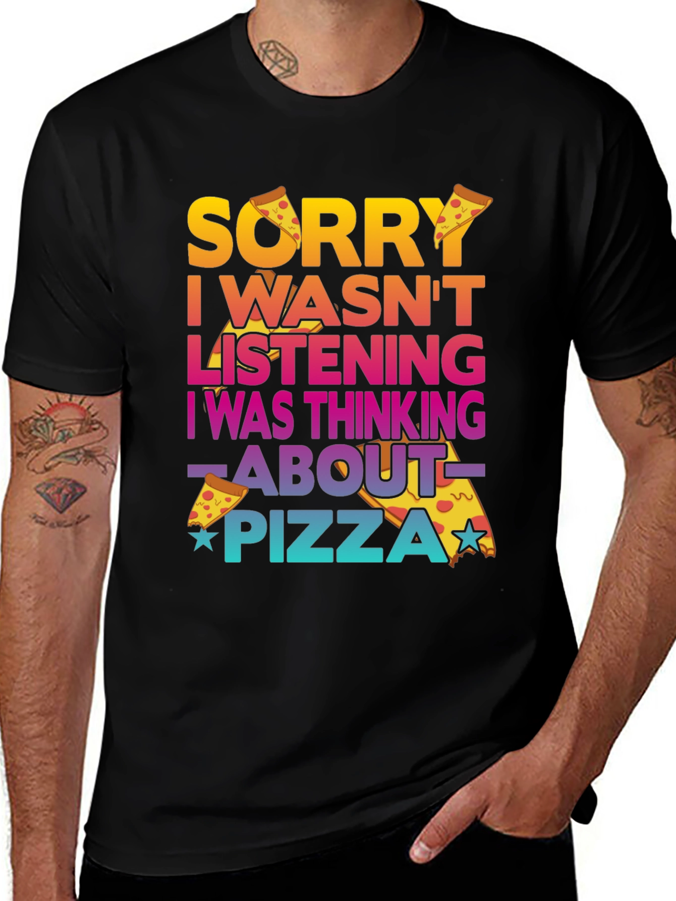 Variant 18 of Pizza Obsessed T-Shirt - Sorry I Wasn't Listening