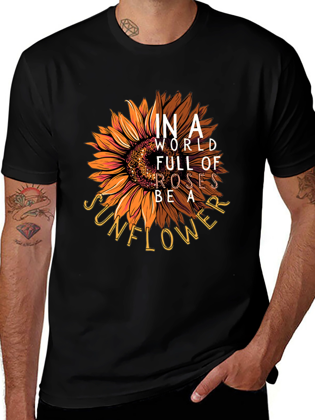 Variant 17 of Sunflower Graphic Tee - Be a Sunflower