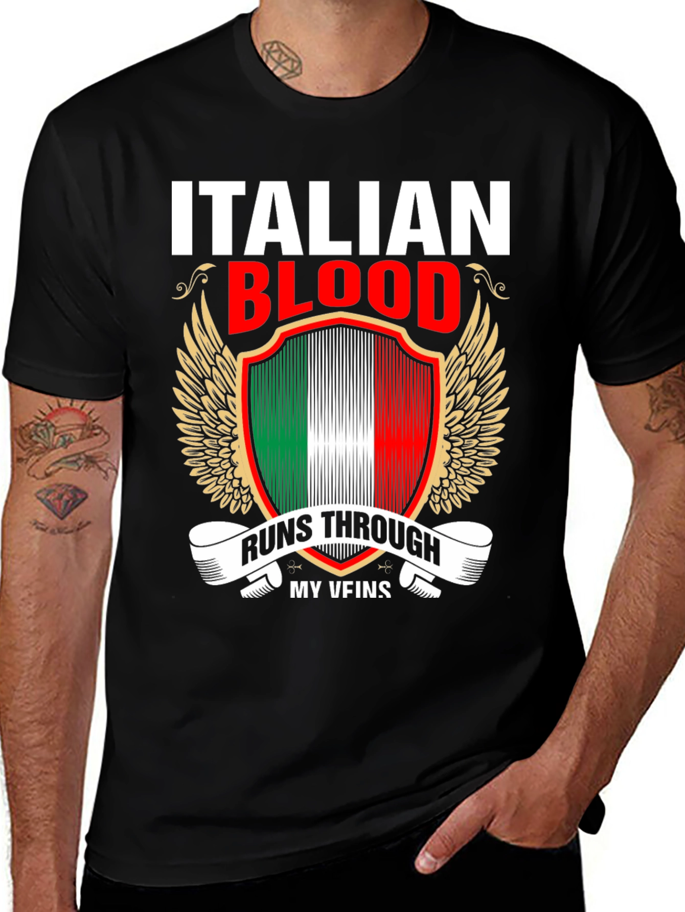 Italian Blood Runs Through My Veins T-Shirt