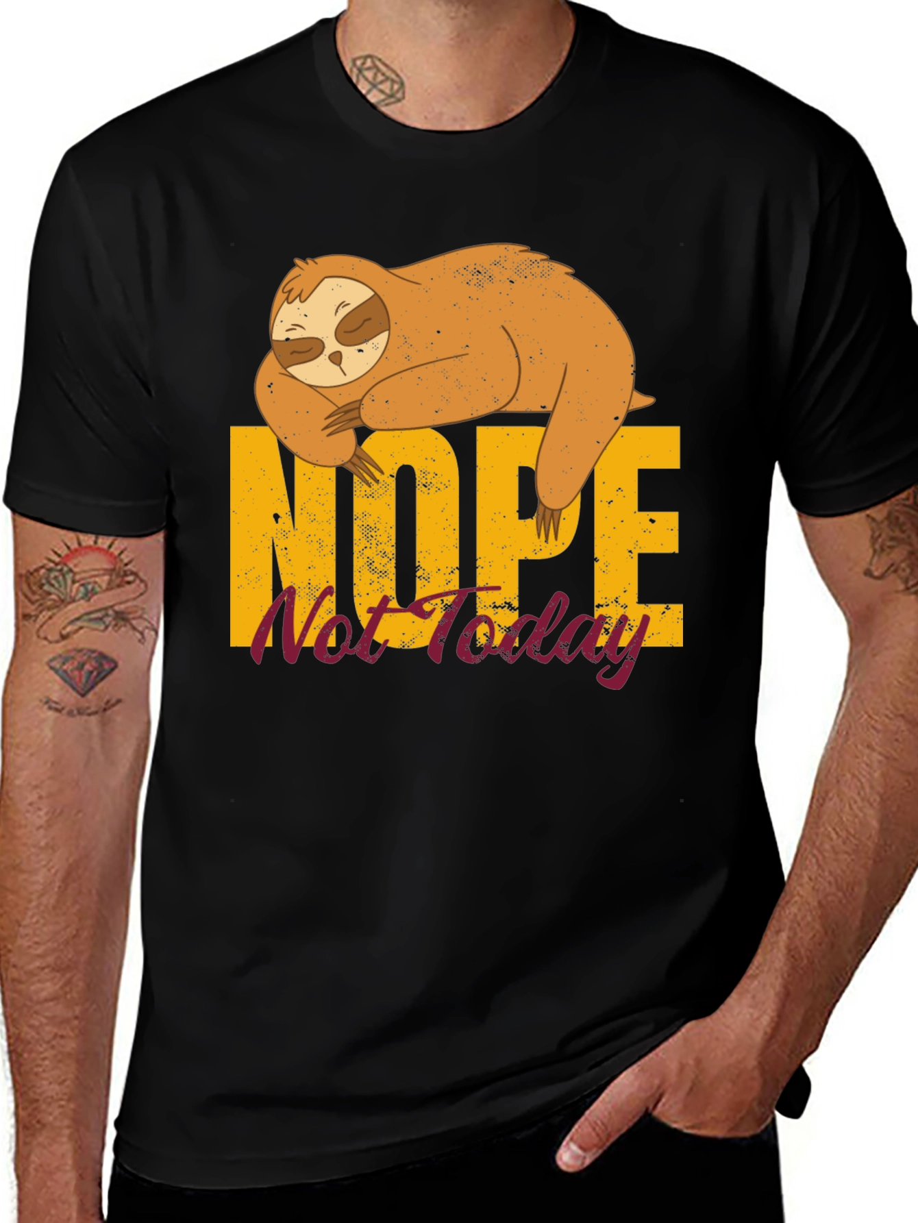 Variant 9 of Nope Not Today Sloth Graphic Tee - Unisex