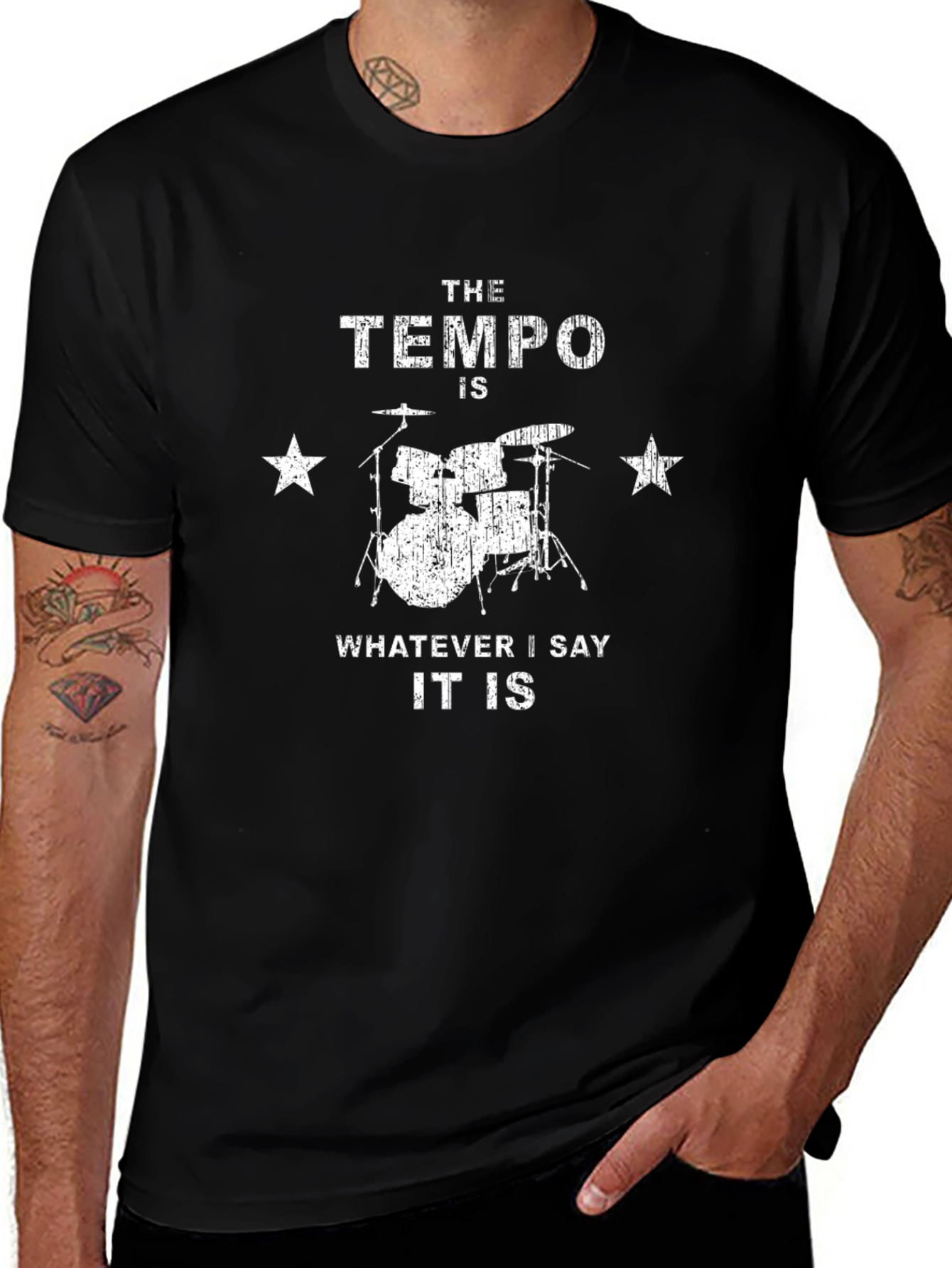 Variant 3 of Tempo Drummer T-Shirt - Funny Musician Tee