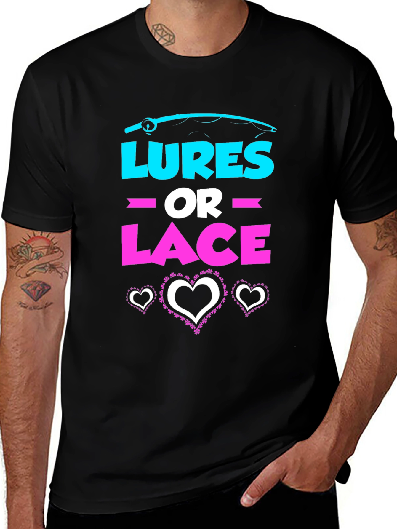 Variant 20 of Lures or Lace Gender Reveal T-Shirt