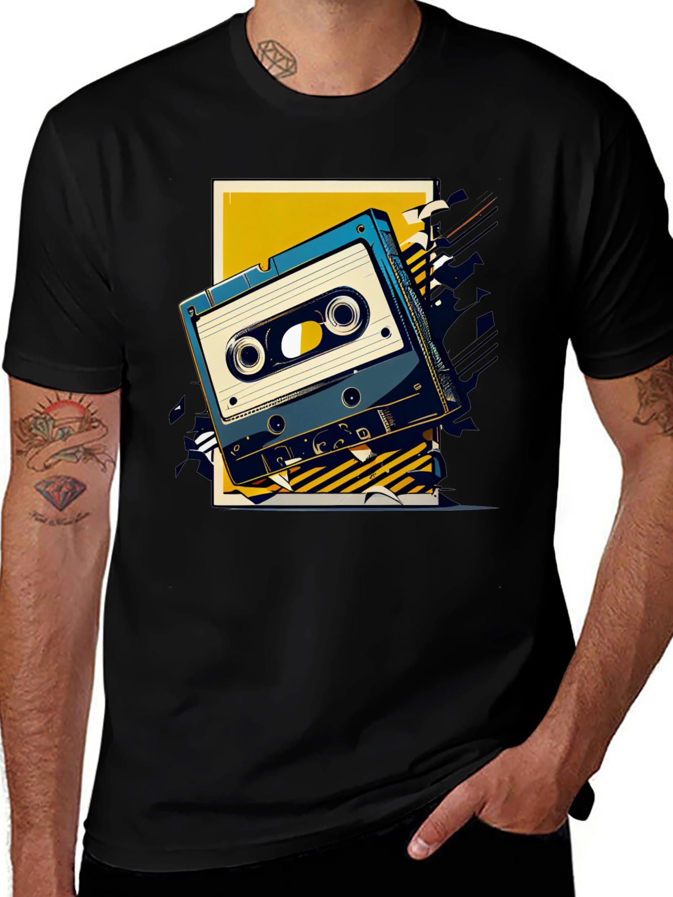 Variant 21 of Retro Cassette Tape Graphic T-Shirt