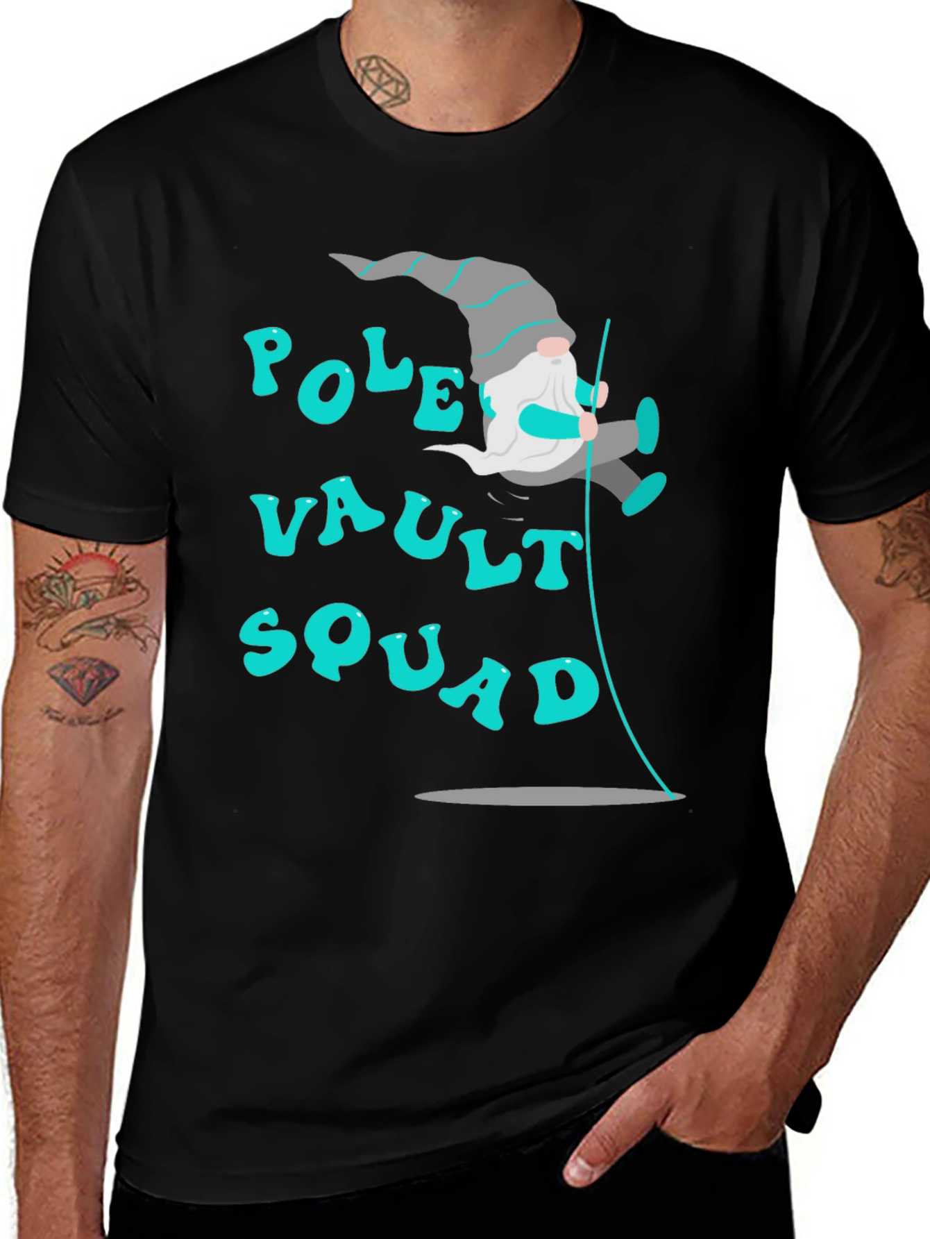 Black Pole Vault Squad T-Shirt - Unique Design main image
