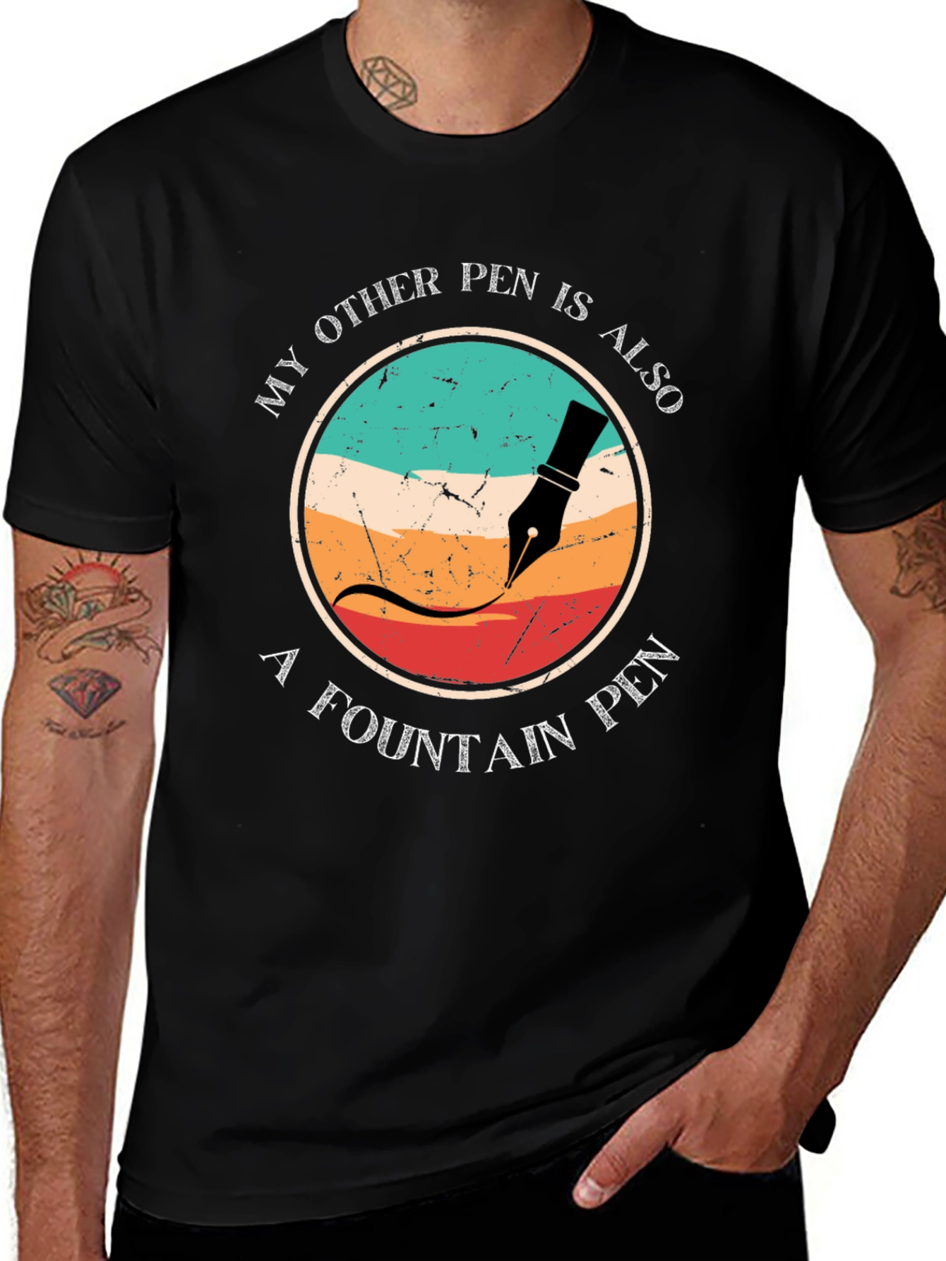 Variant 5 of Fountain Pen Lover T-Shirt - Retro Style