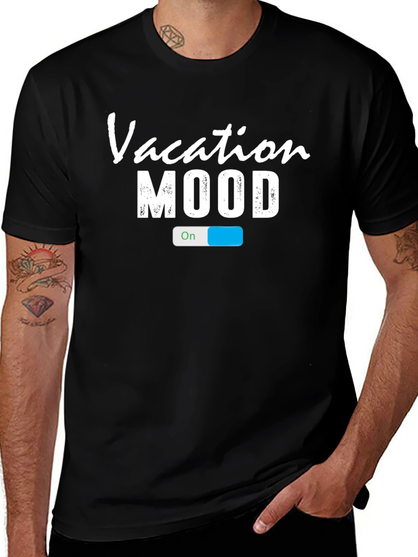 Vacation Mood On T-Shirt - Casual Holiday Wear