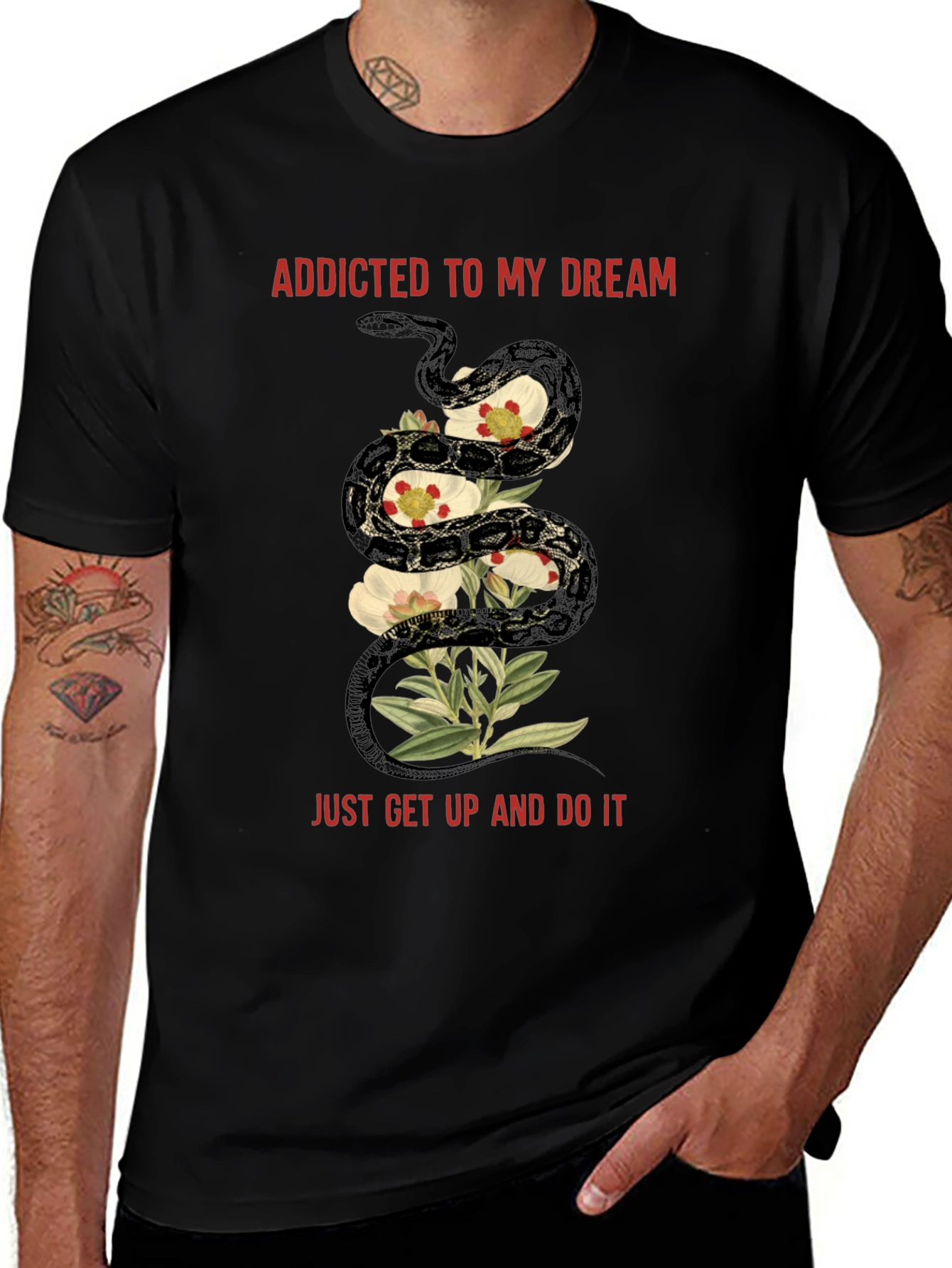 Variant 25 of Addicted to My Dream Snake Graphic Tee