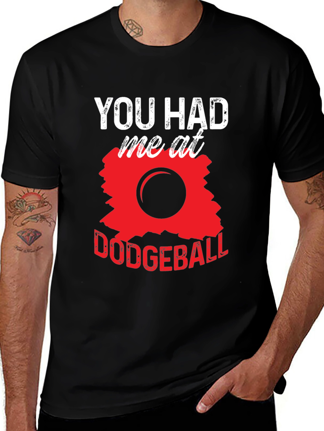 Variant 4 of You Had Me At Dodgeball Graphic Tee - Soft Cotton
