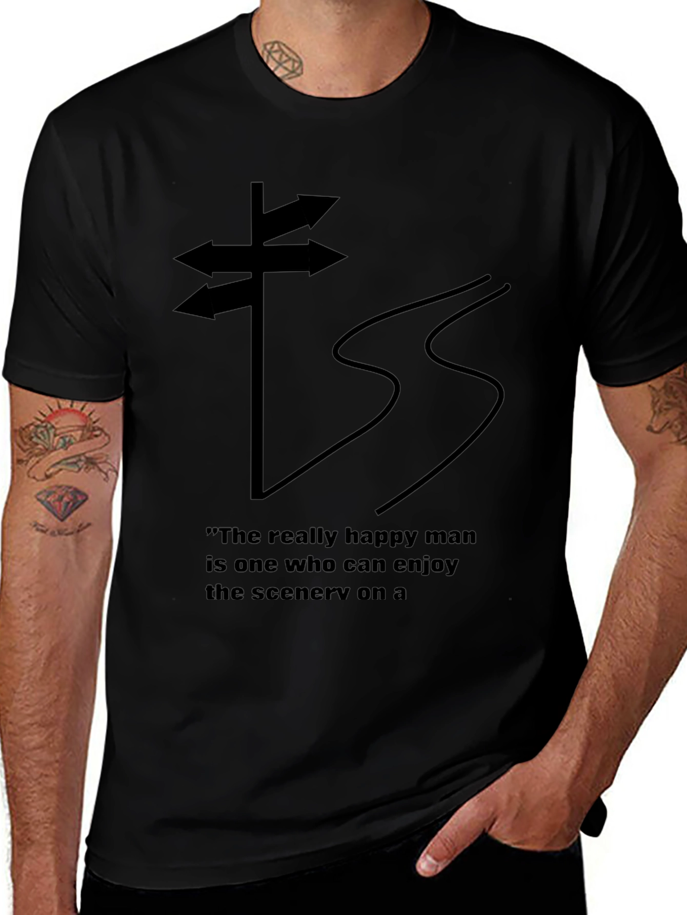 Variant 3 of Directional T-Shirt - Happy Man Scenery Tee