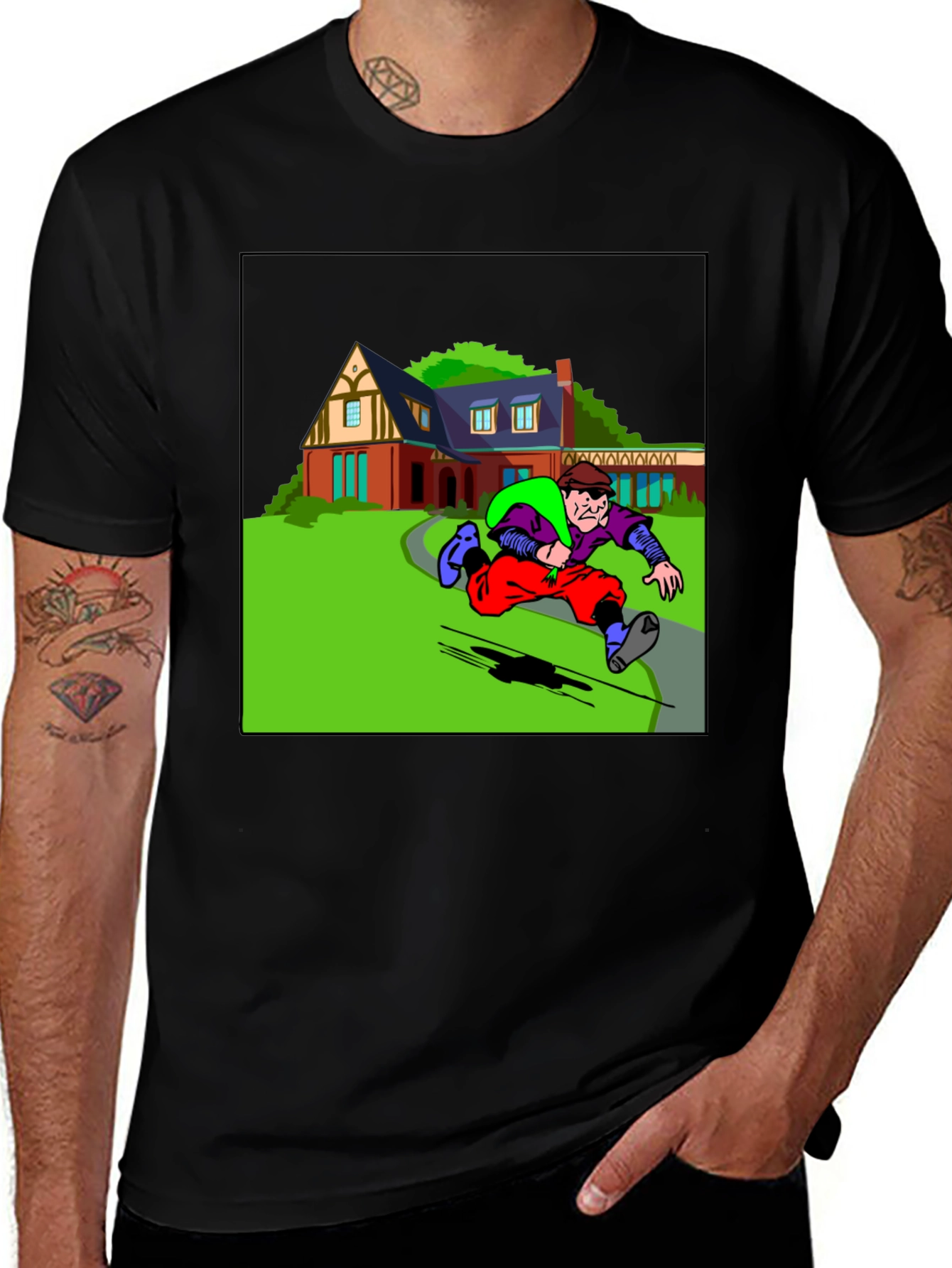 Variant 25 of Cartoon Burglar T-Shirt