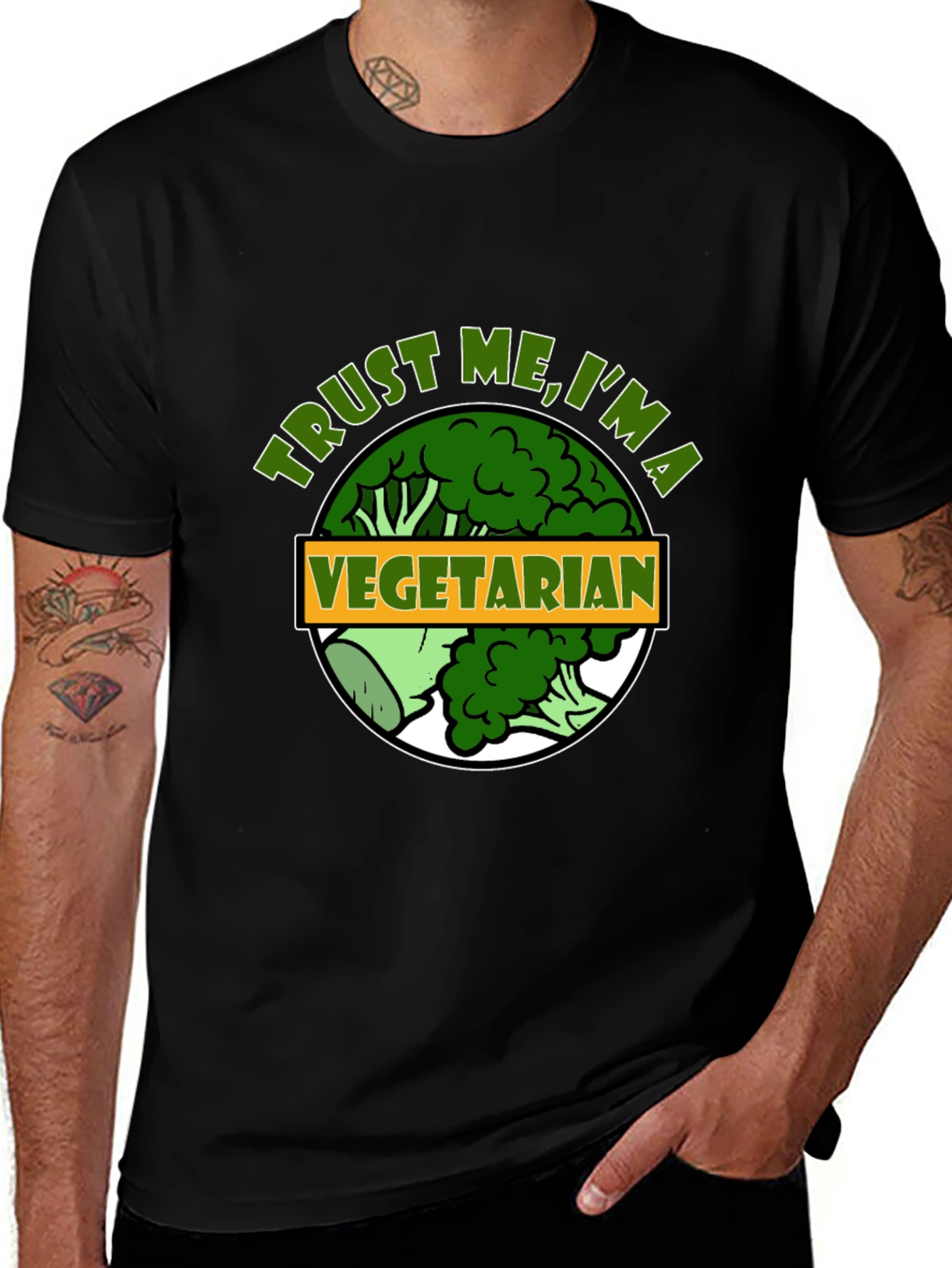 Variant 15 of Trust Me I'm A Vegetarian Funny T-Shirt