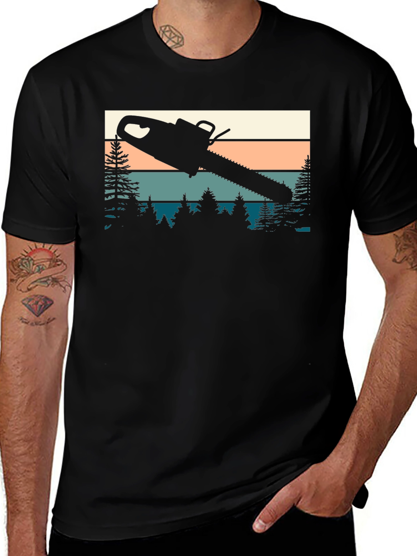 Variant 19 of Chainsaw Forest Tee - Lumberjack T-Shirt