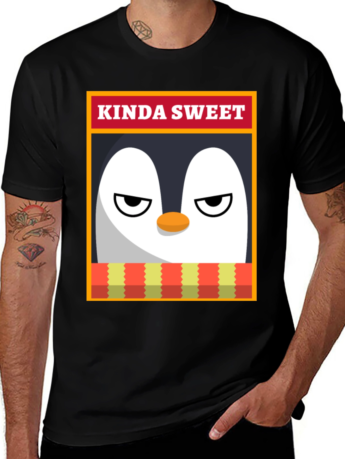 Variant 30 of Kinda Sweet Grumpy Penguin Graphic T-Shirt