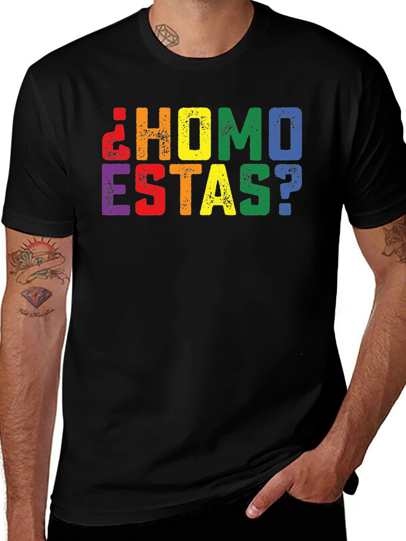 Variant 20 of Rainbow "Homo Estas" Graphic T-Shirt