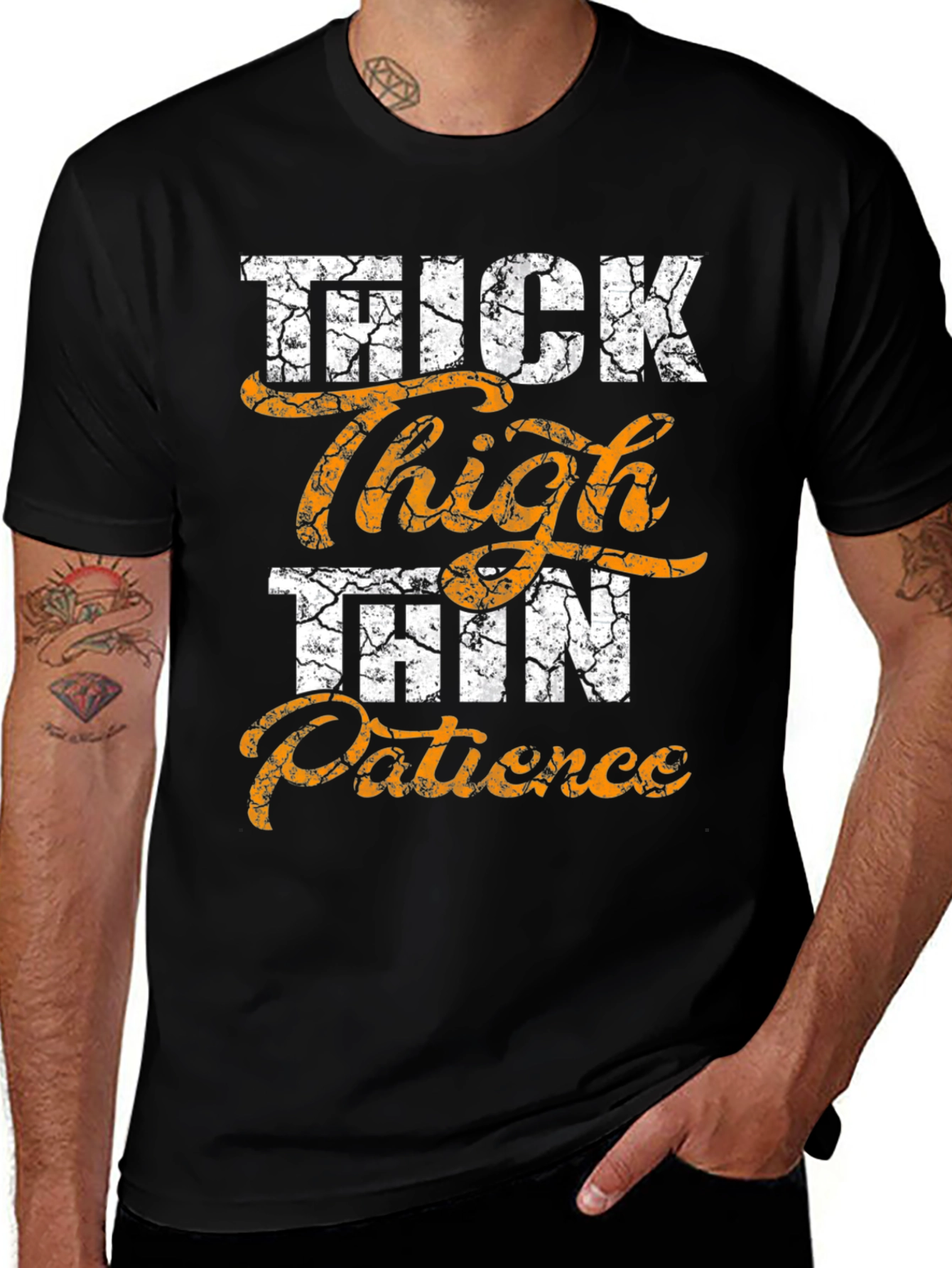 Variant 12 of Thick Thighs Thin Patience Graphic T-Shirt
