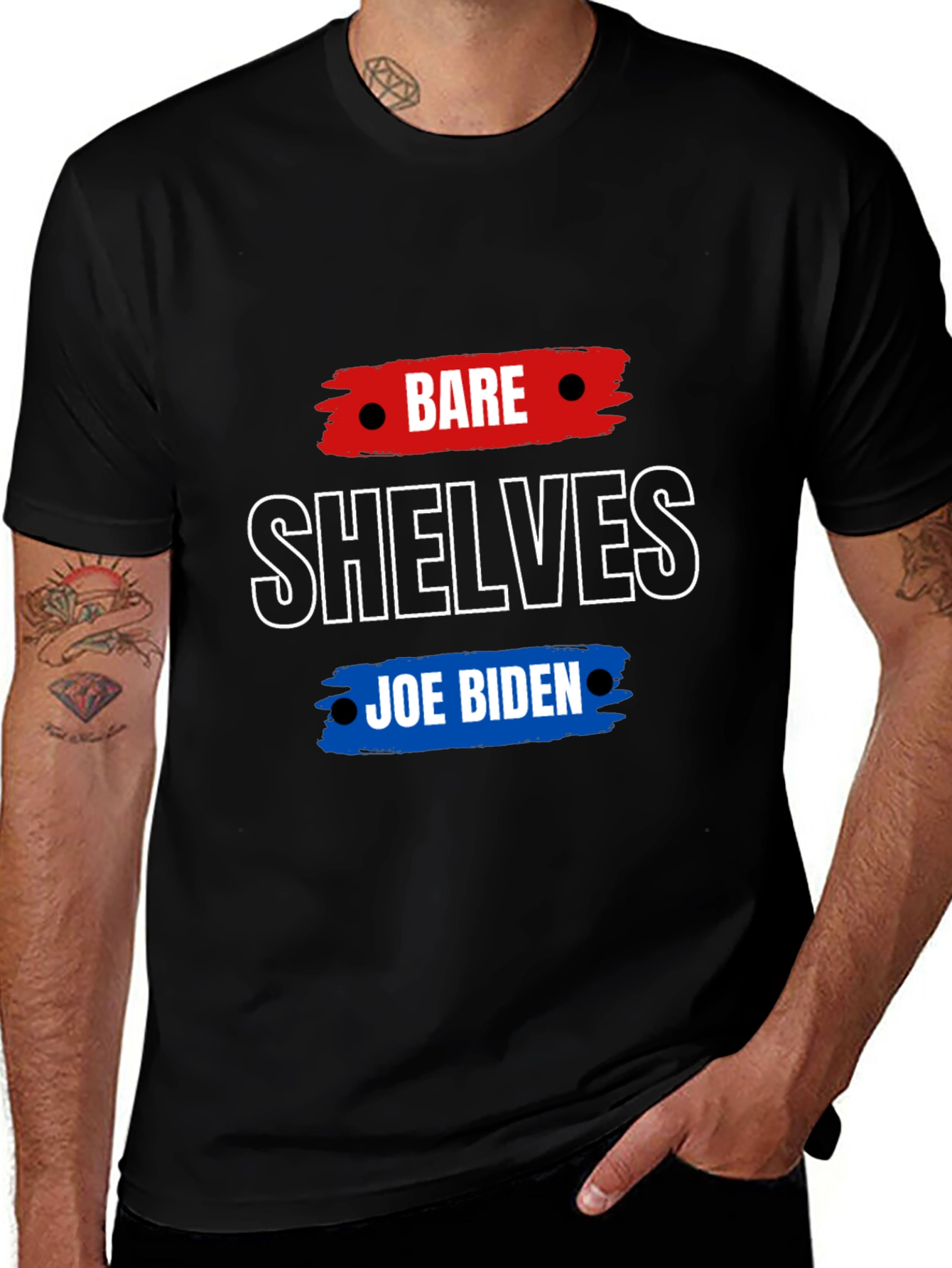 Variant 15 of Bare Shelves Joe Biden T-Shirt Political Sarcasm