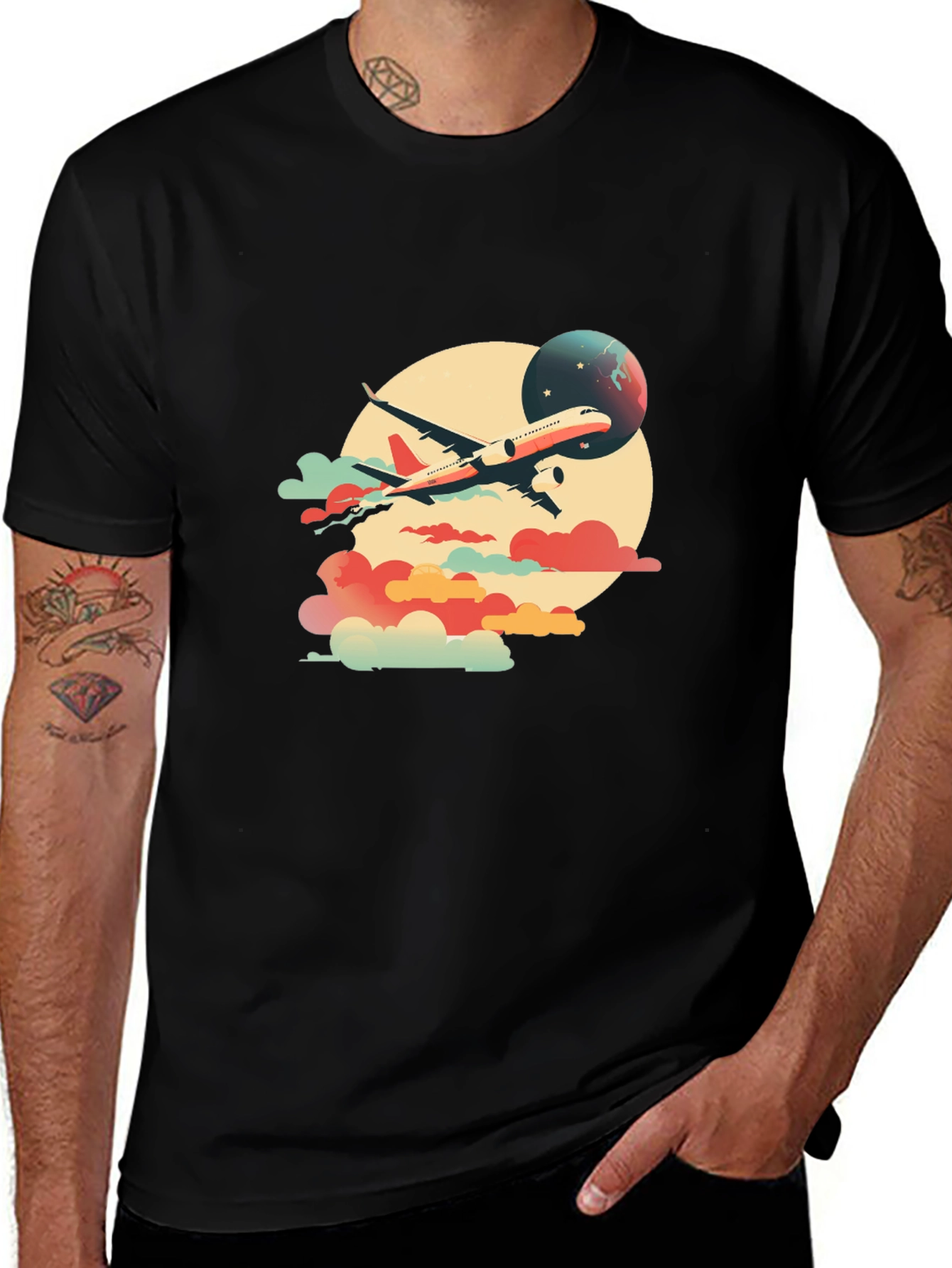 Variant 13 of Airplane & Cloud Graphic Tee