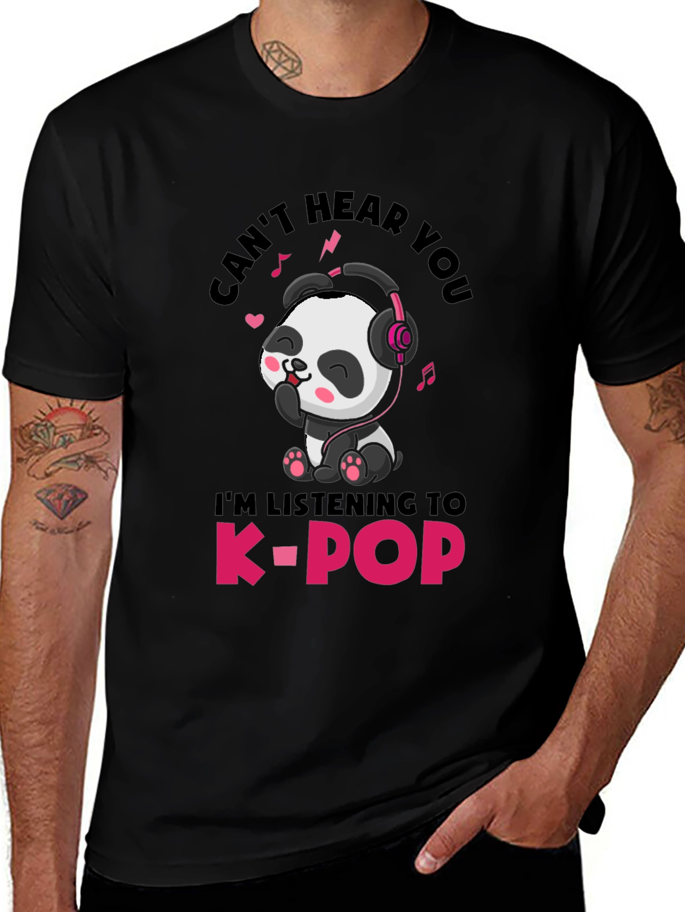 Variant 29 of Cute Panda K-Pop T-Shirt - Unisex