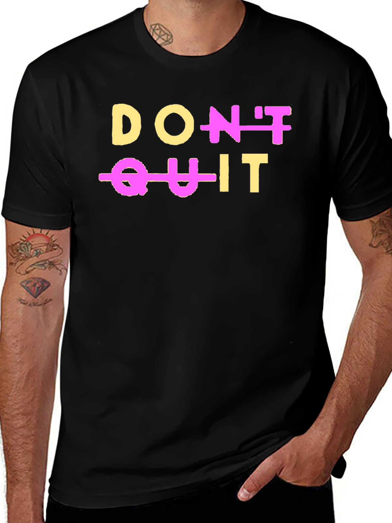 Variant 8 of Motivational 'Don't Quit' Graphic T-Shirt
