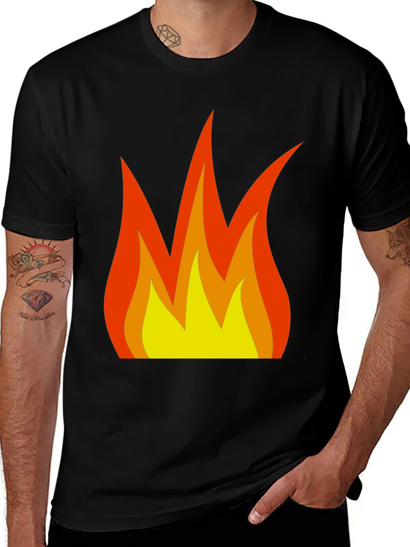 Variant 20 of Flaming Hot Black Graphic Tee