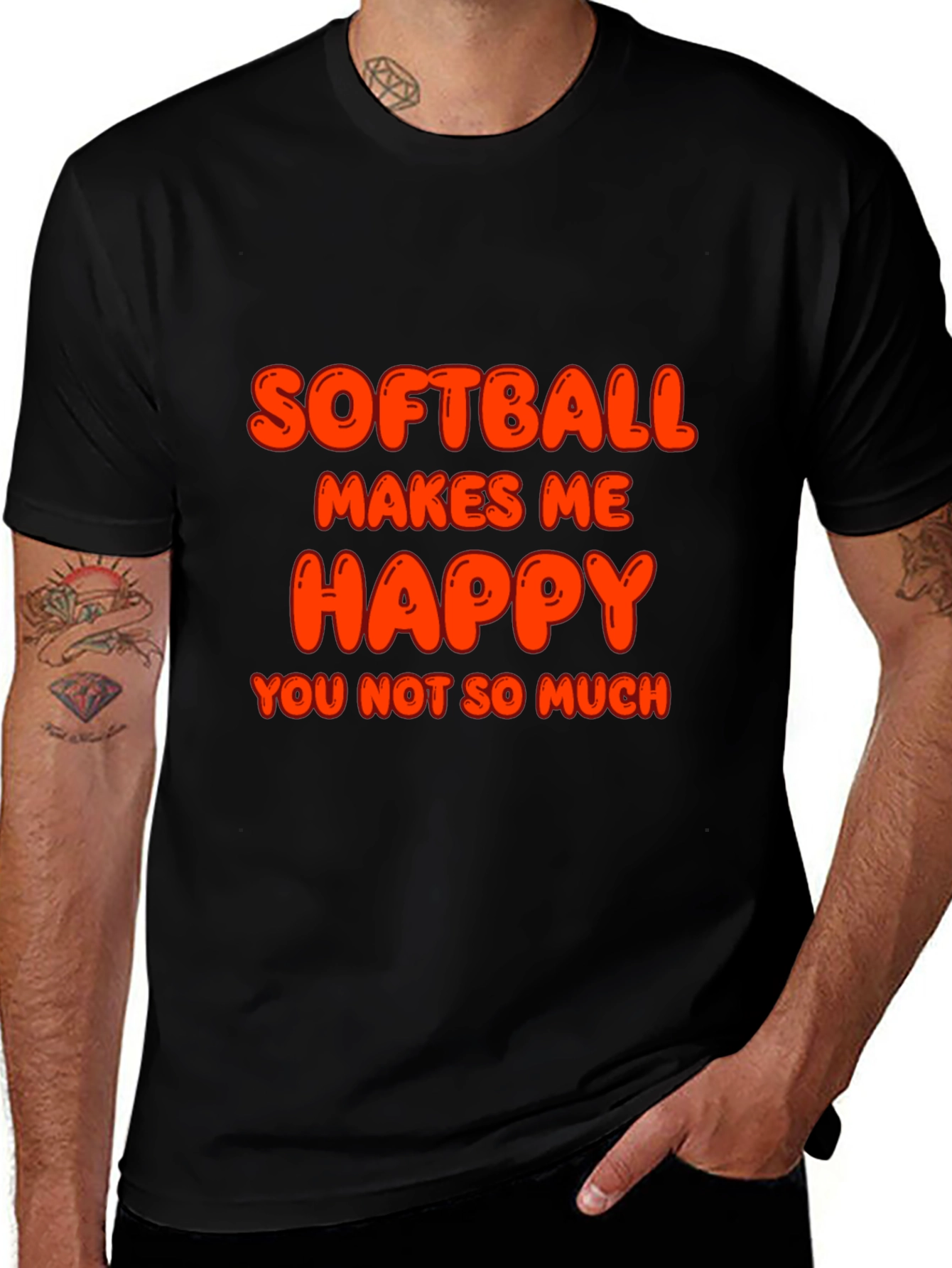 Variant 24 of Softball Makes Me Happy T-Shirt