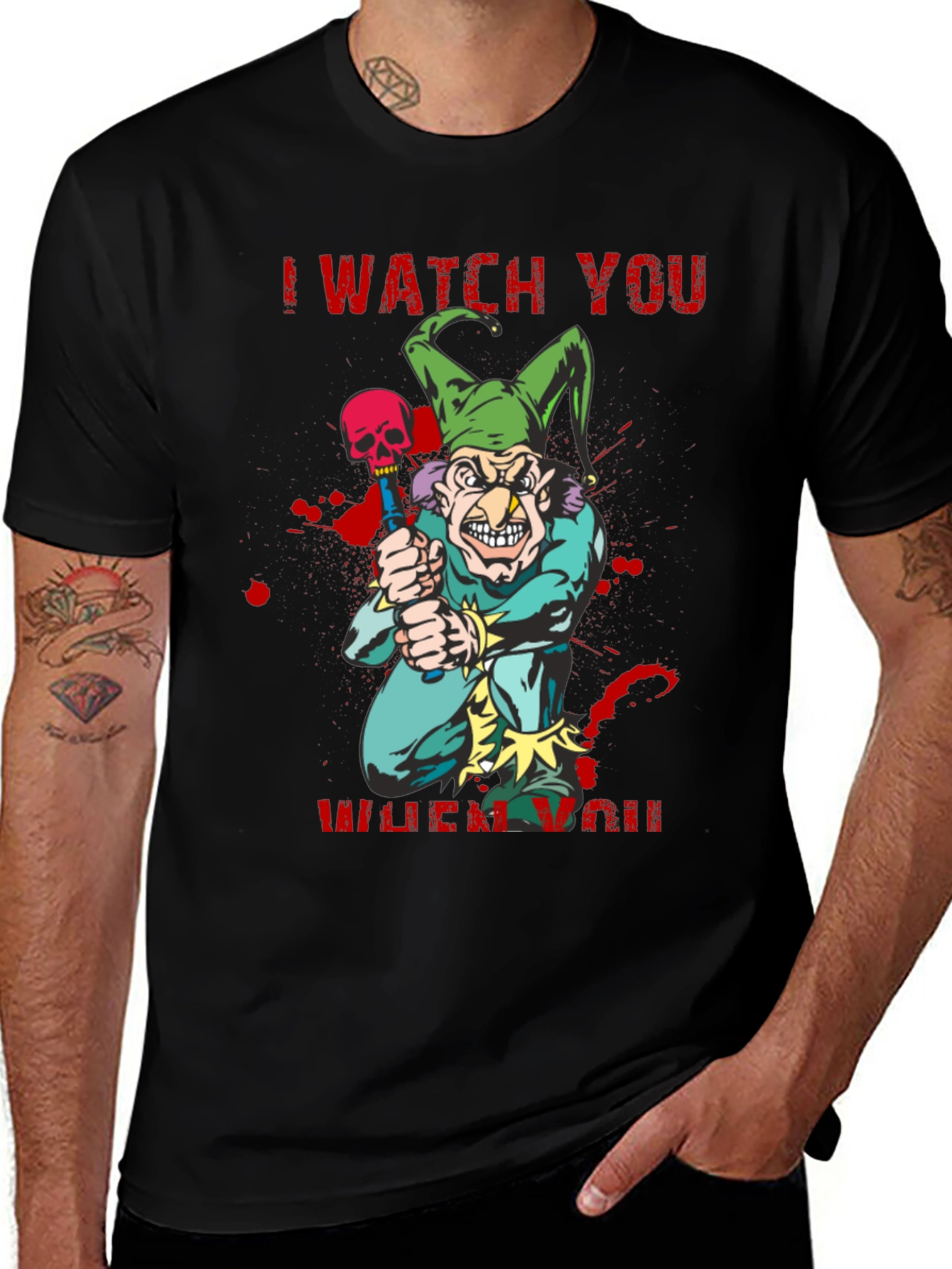 I Watch You Clown Graphic T-Shirt