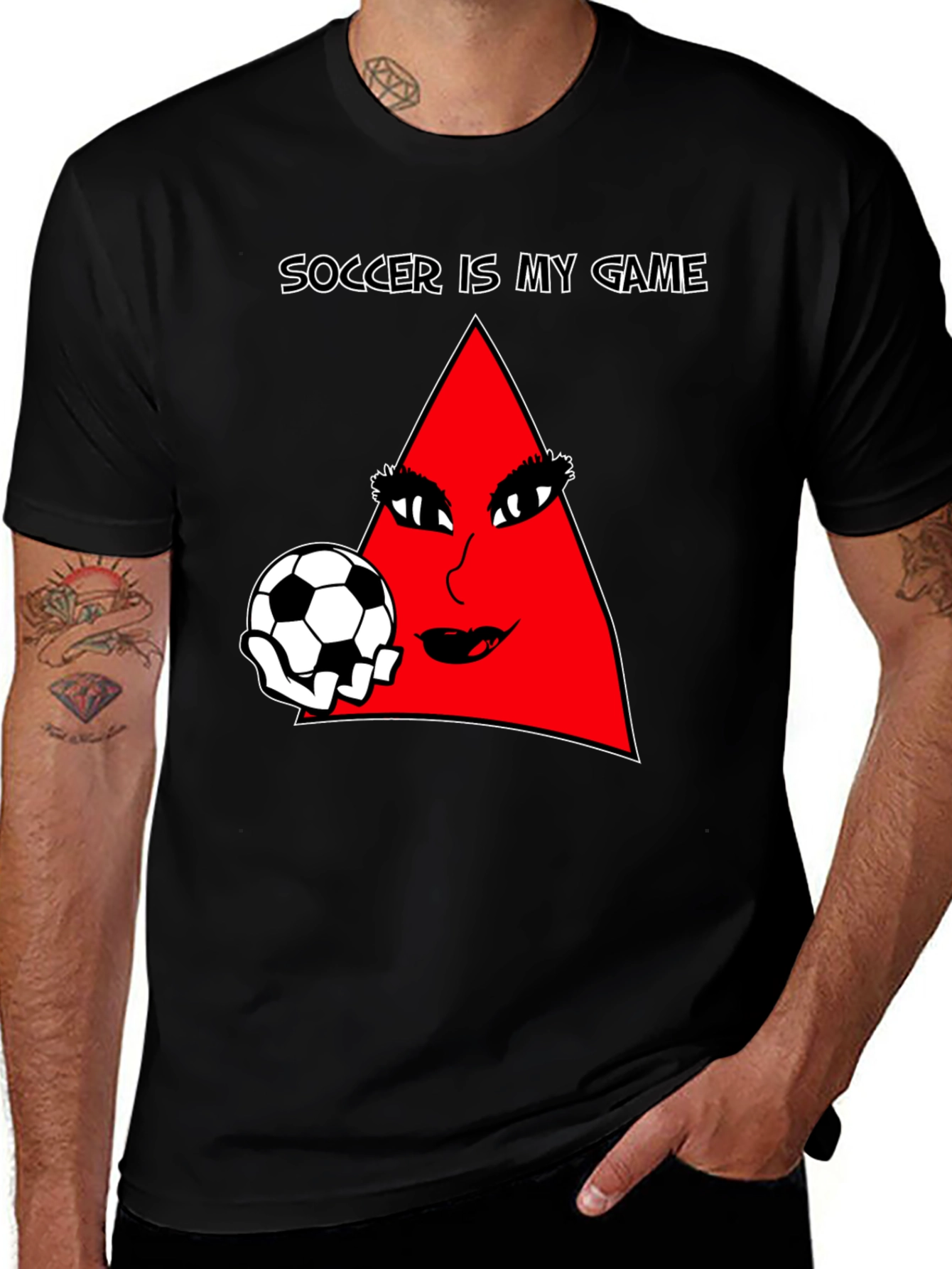 Variant 28 of Soccer is My Game Black T-Shirt - Unique Graphic Tee