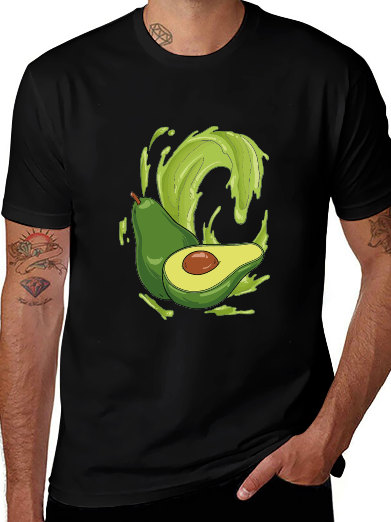 Variant 4 of Avocado Graphic T-Shirt - Trendy Fruit Tee