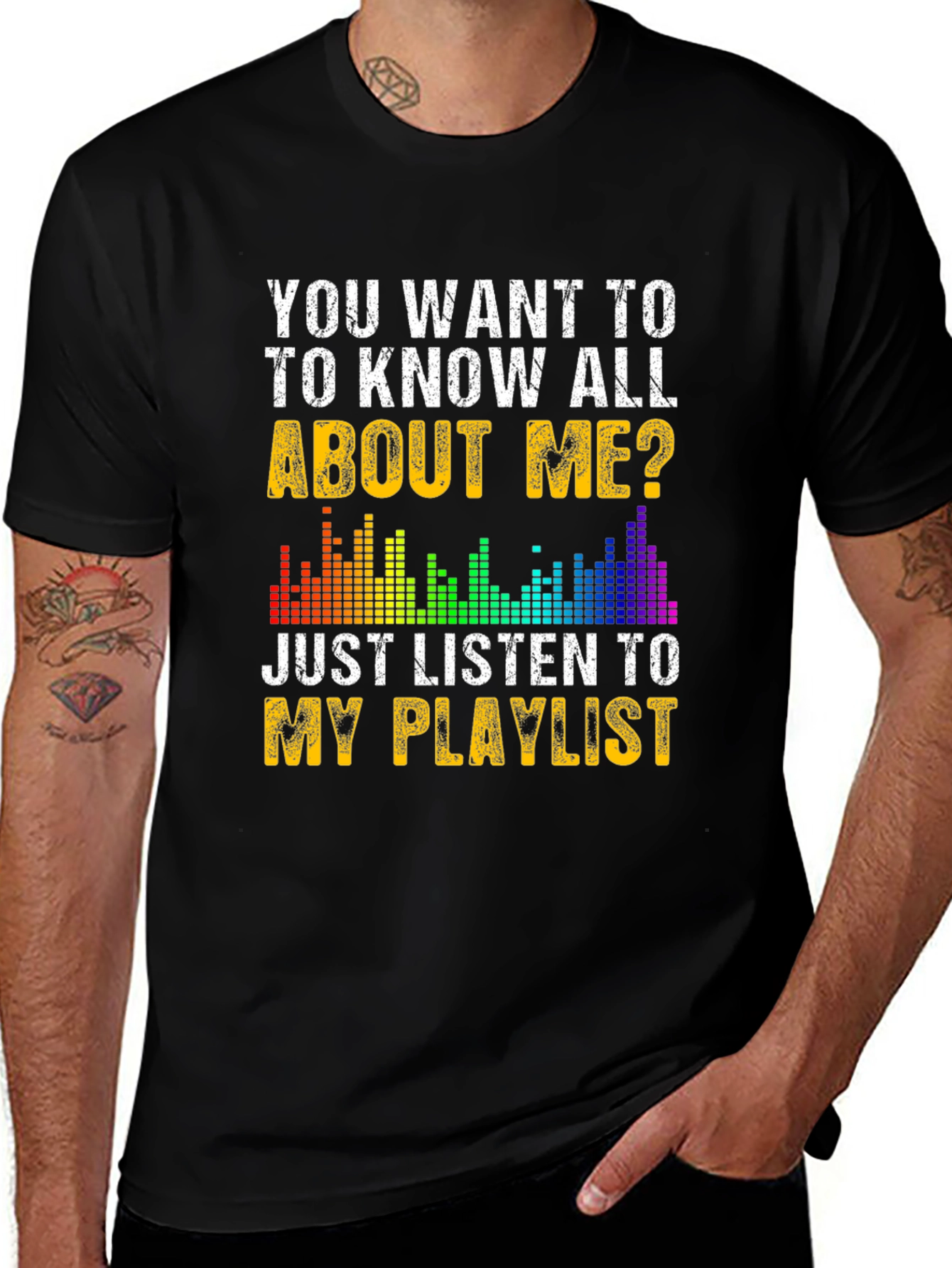 Variant 3 of Listen to My Playlist Graphic Tee