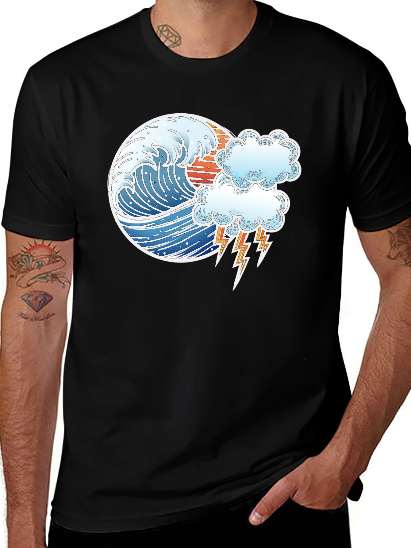 Variant 25 of Wave & Storm T-Shirt - Unique Graphic Tee
