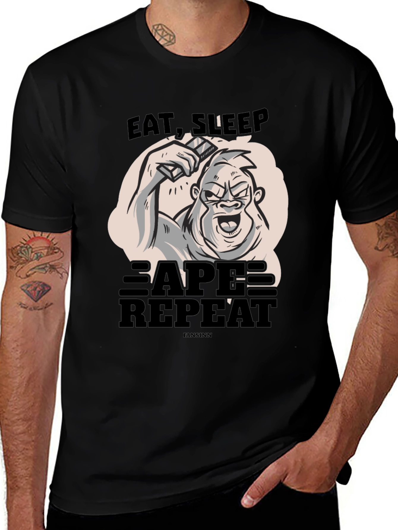 Variant 20 of Eat Sleep Vape Repeat Graphic Tee