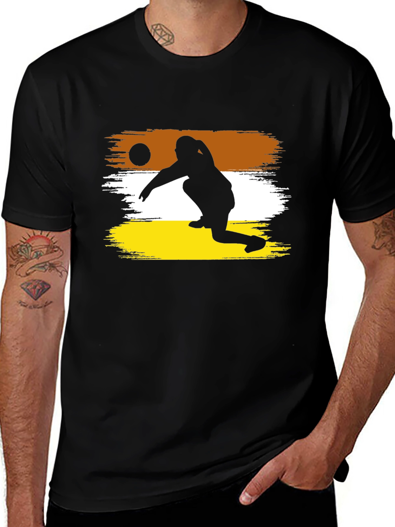 Variant 20 of Volleyball Silhouette Graphic Tee - Stylish Sportswear