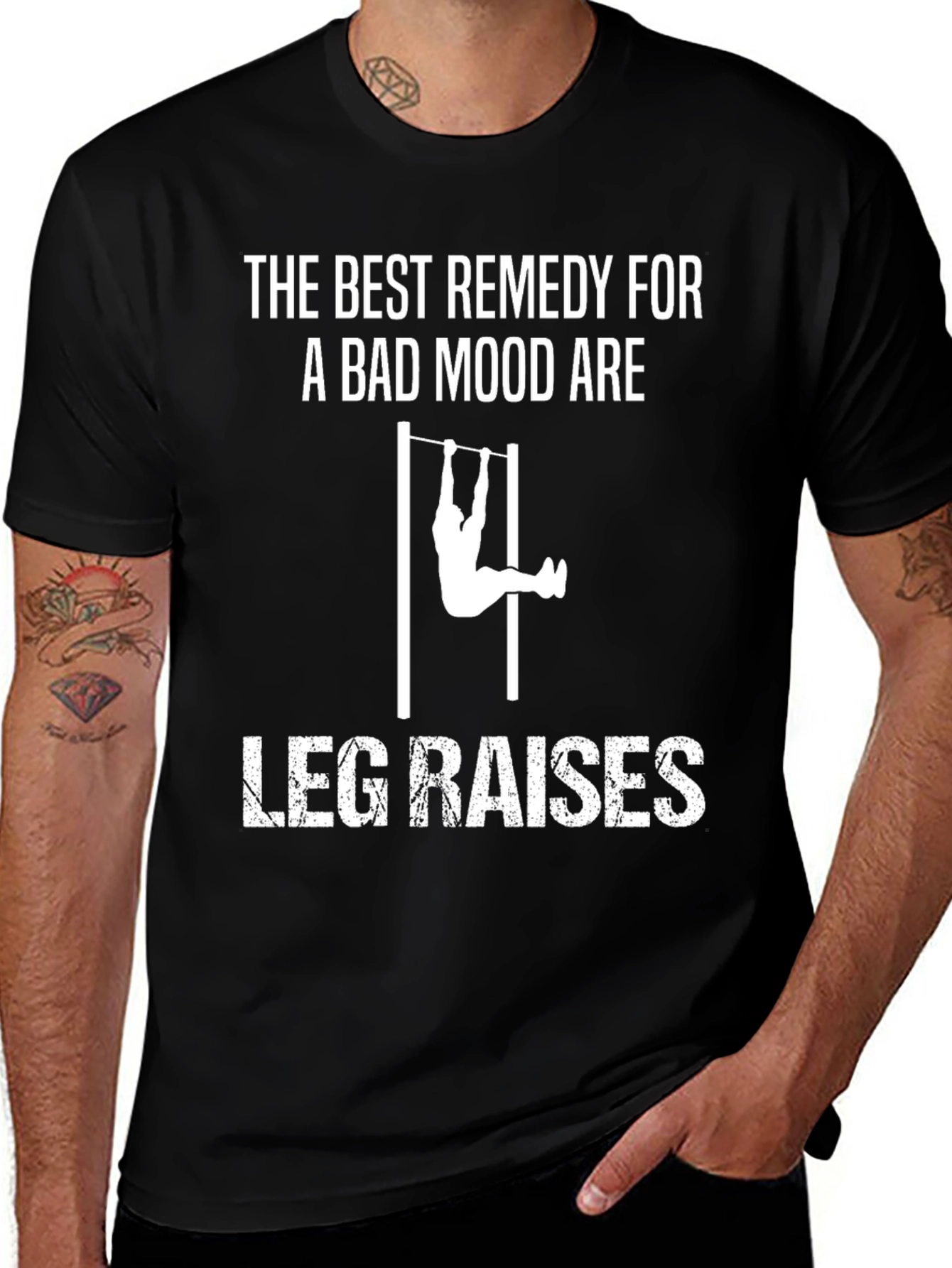 Variant 7 of The Best Remedy Leg Raises T-Shirt Gym Workout