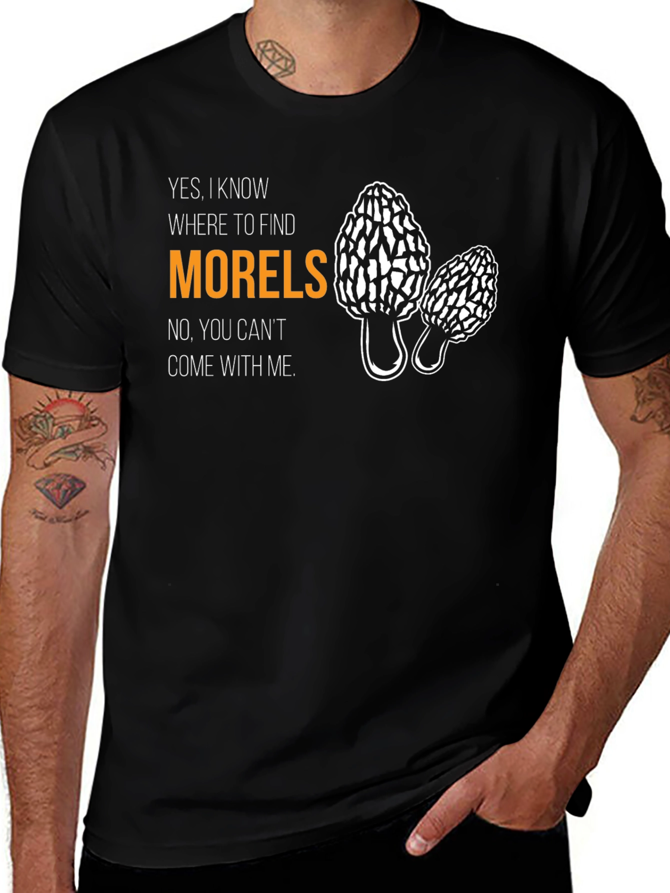 Variant 5 of Morel Mushroom Hunter Graphic T-Shirt